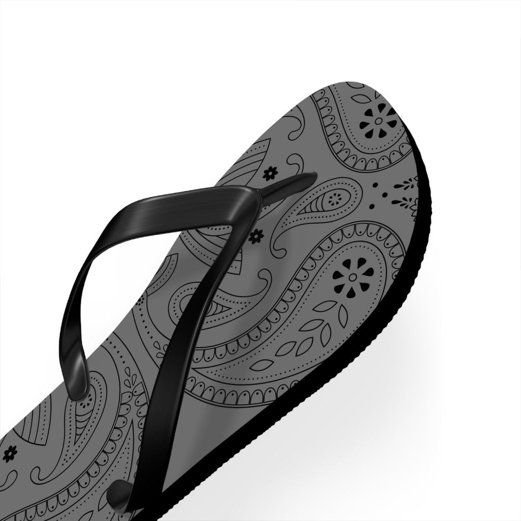 Grey Hanky Flip Flops