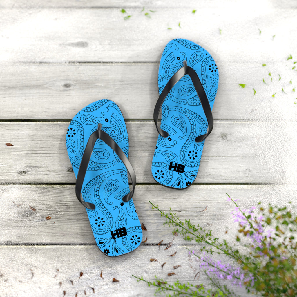 Light Blue Hanky Flip Flops
