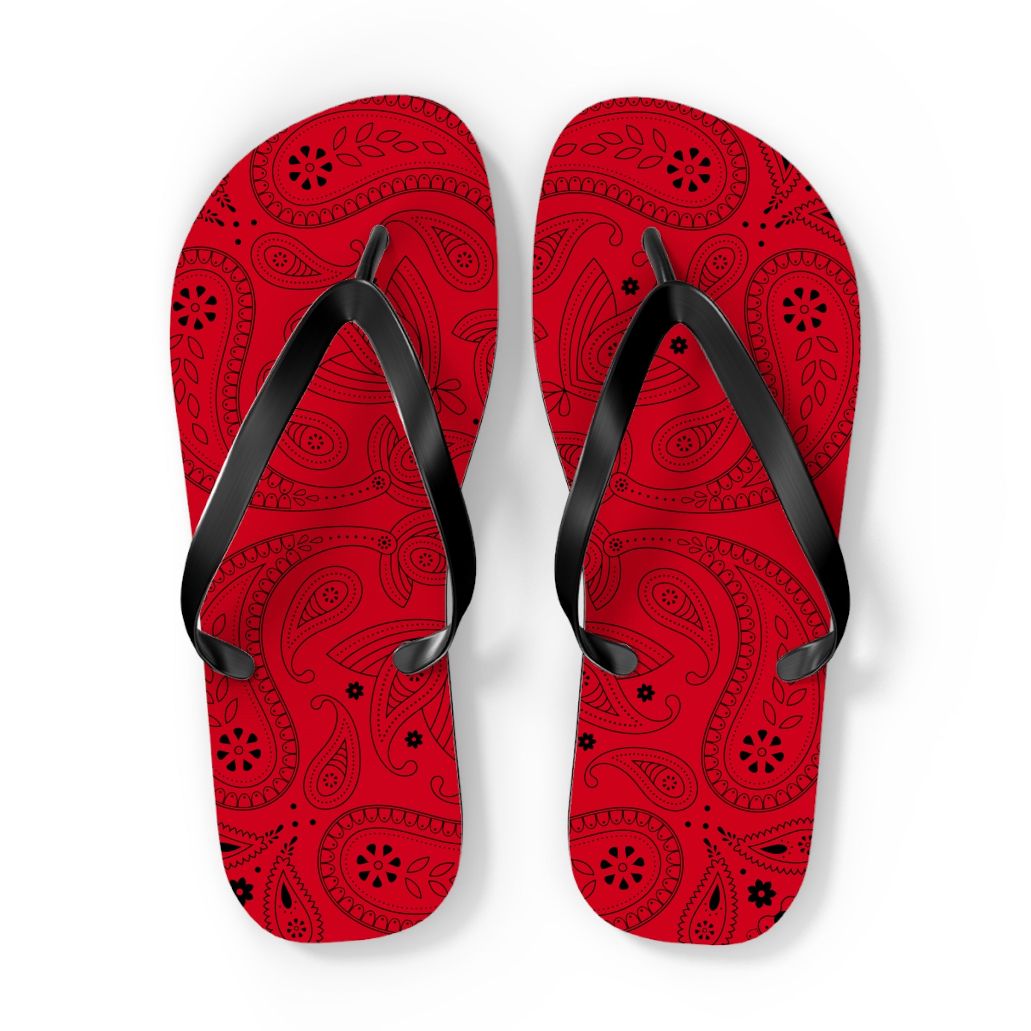 Red Hanky Flip Flops