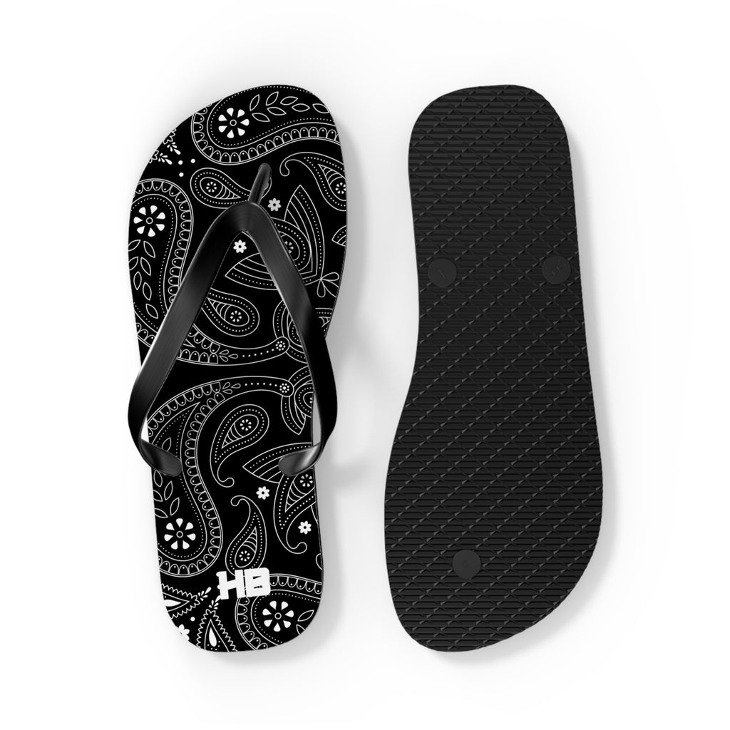 Black Hanky Flip Flops