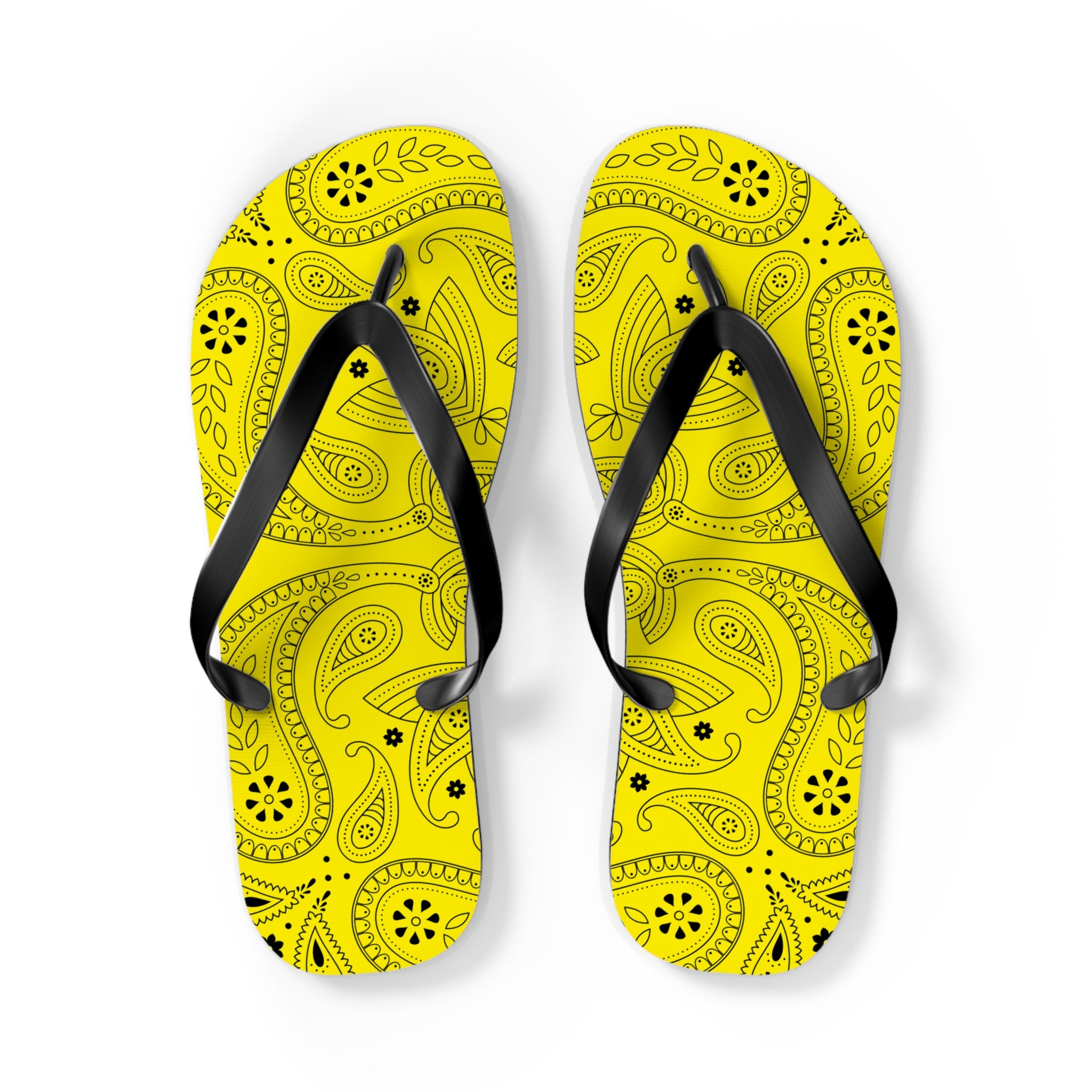 Yellow Hanky Flip Flops