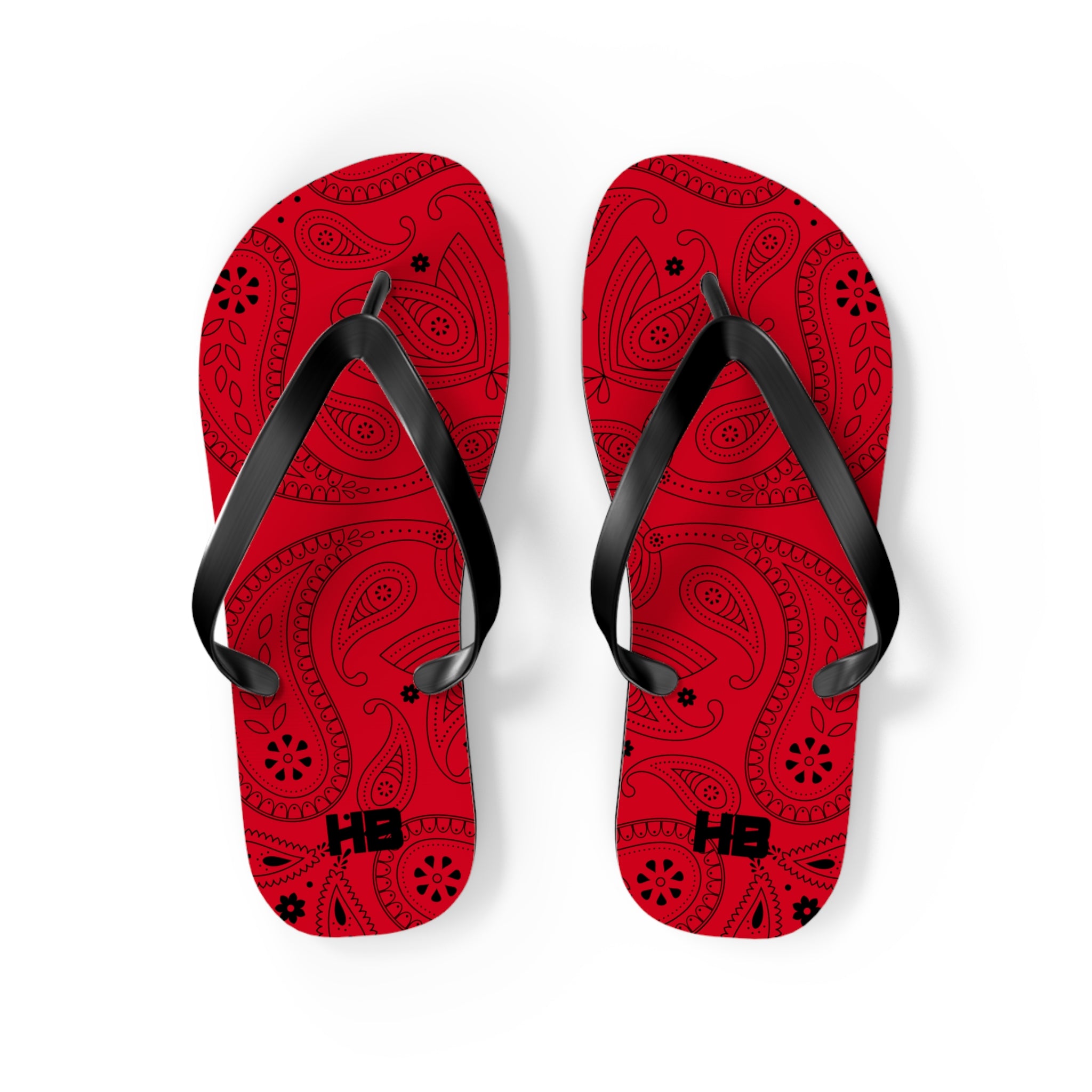 Red Hanky Flip Flops