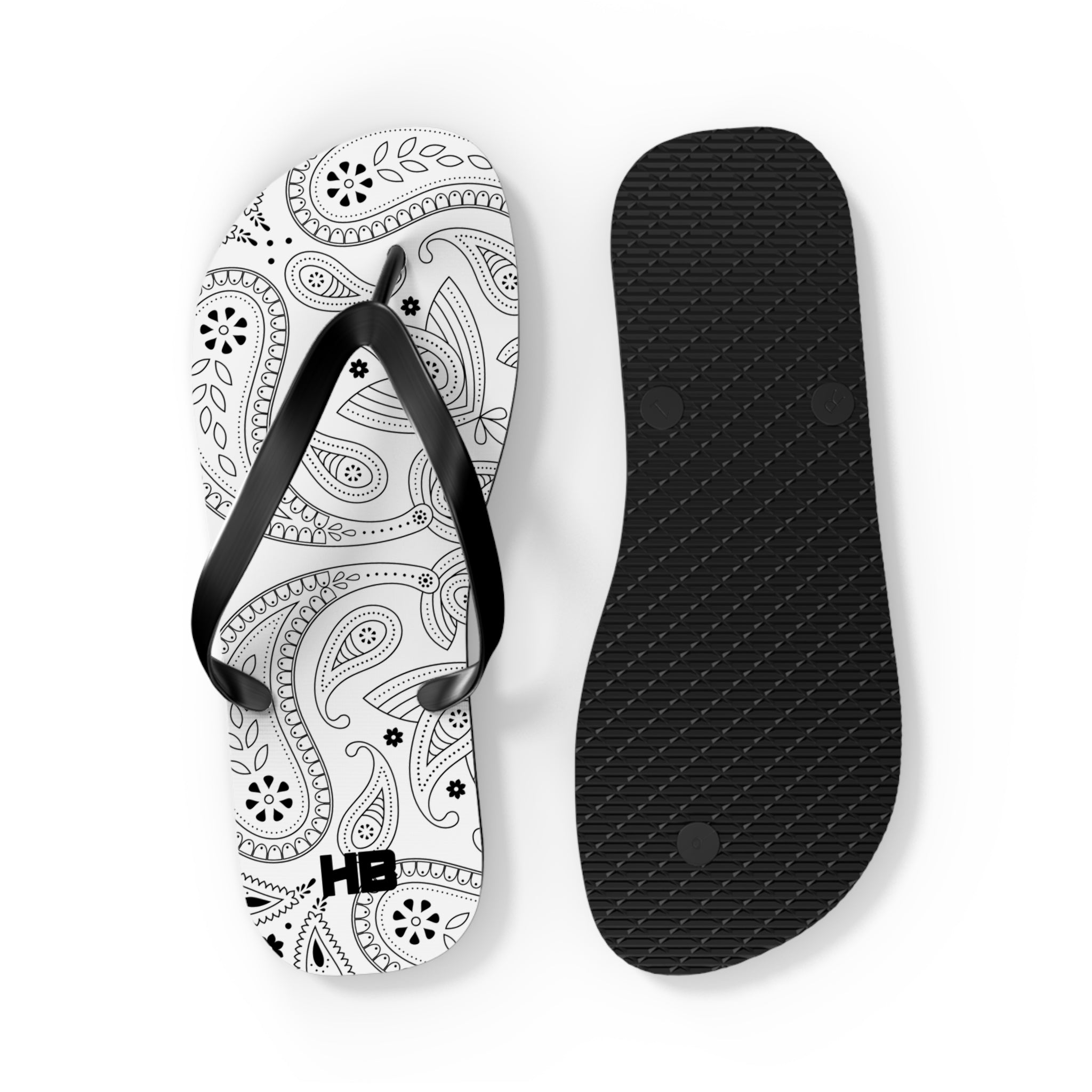 White Hanky Flip Flops