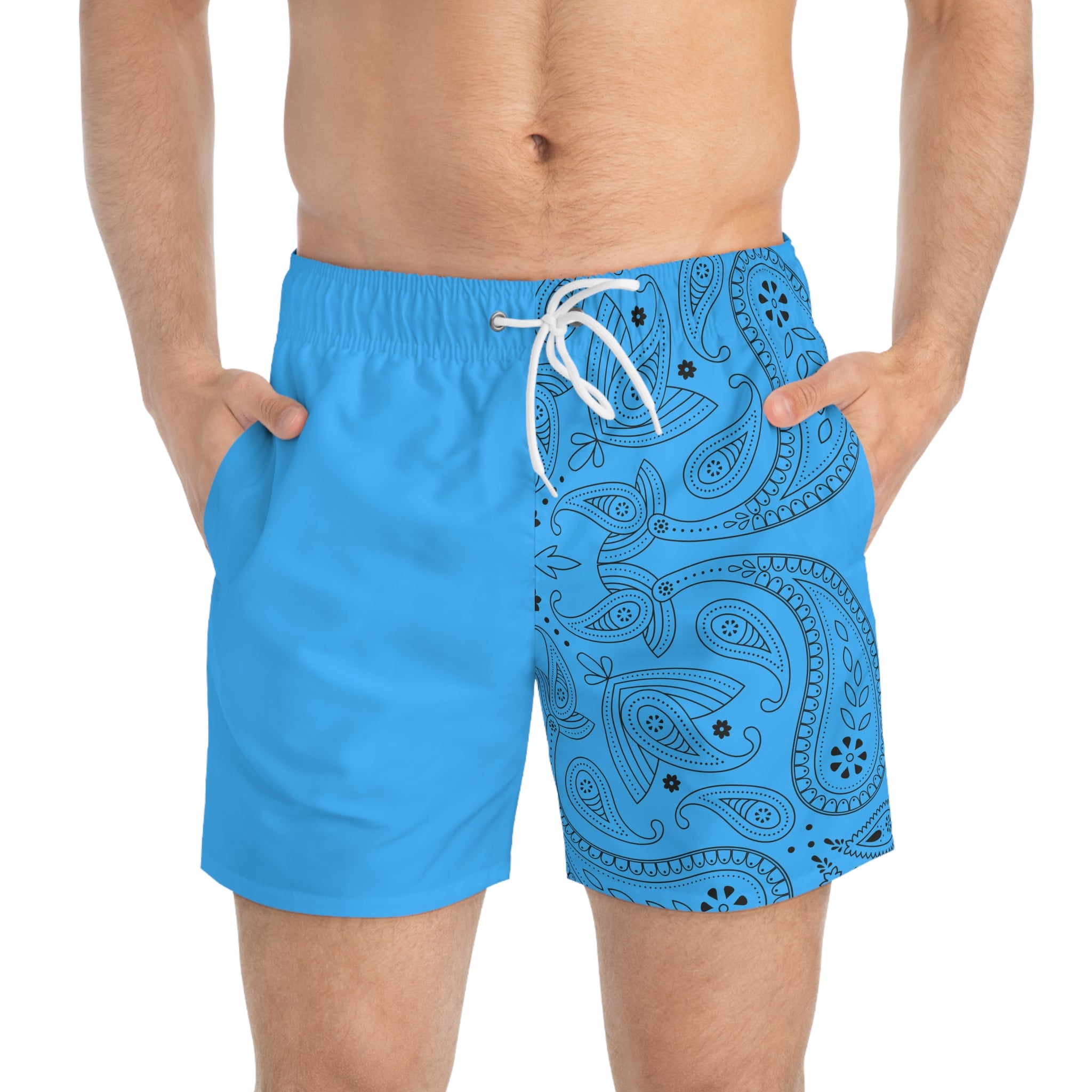 Light Blue Hanky Code Swim Trunks (Bottom)