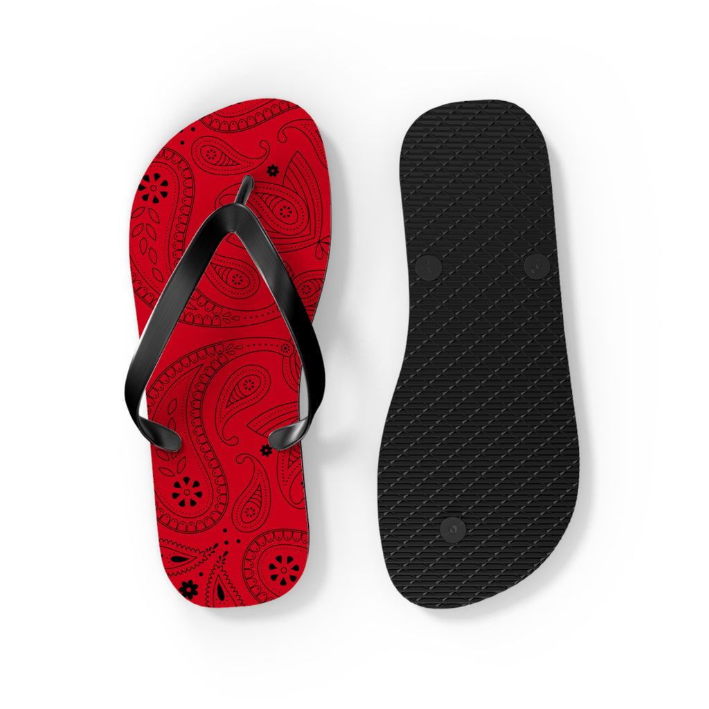 Red Hanky Flip Flops