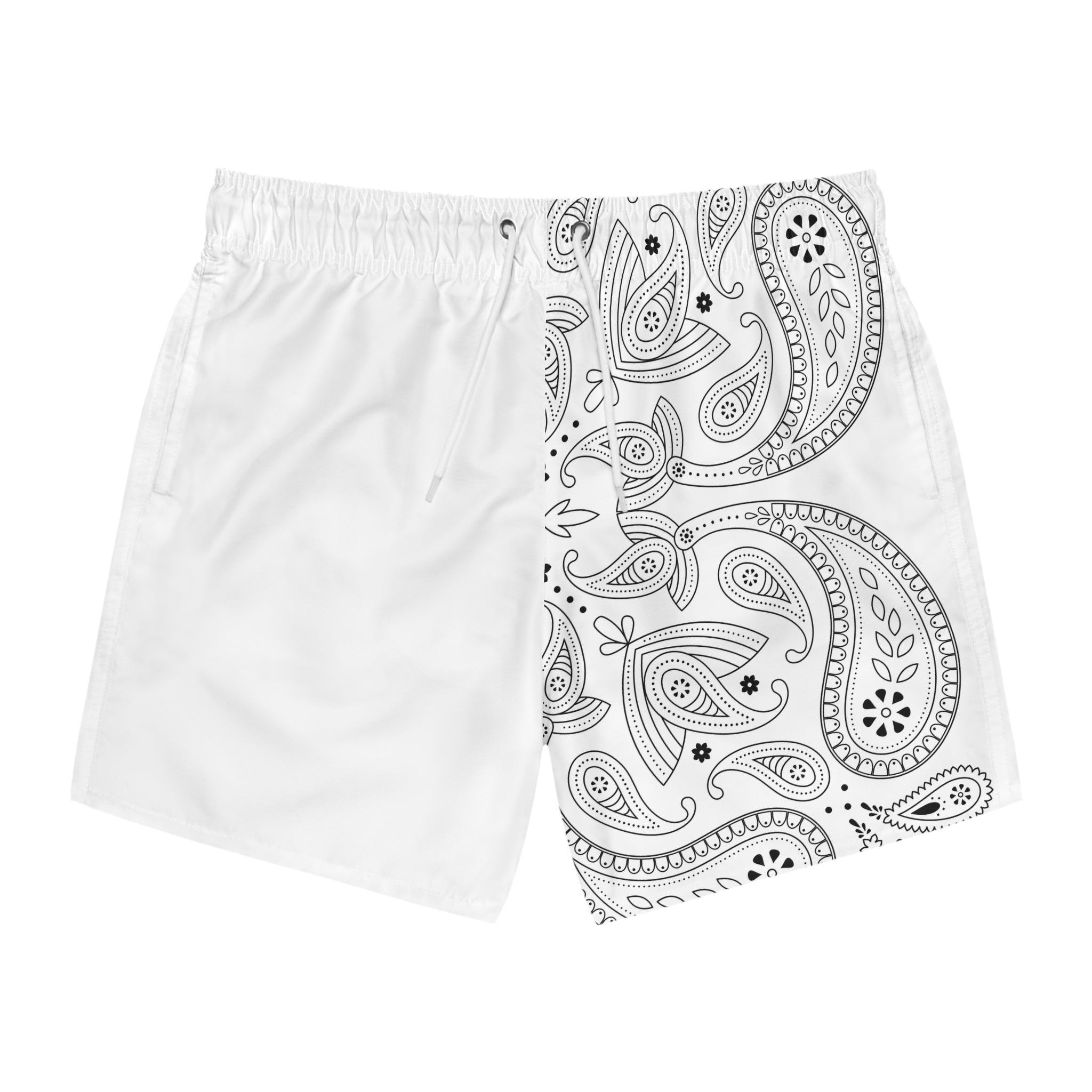 White Hanky Code Swim Trunks (Bottom)