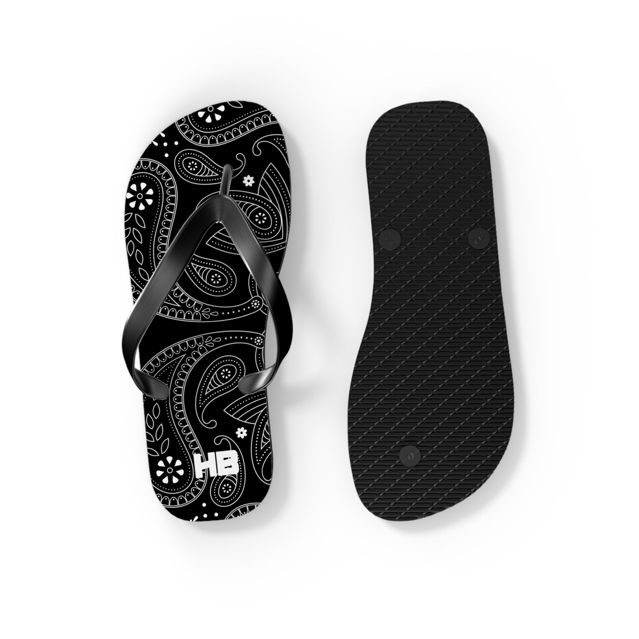 Black Hanky Flip Flops