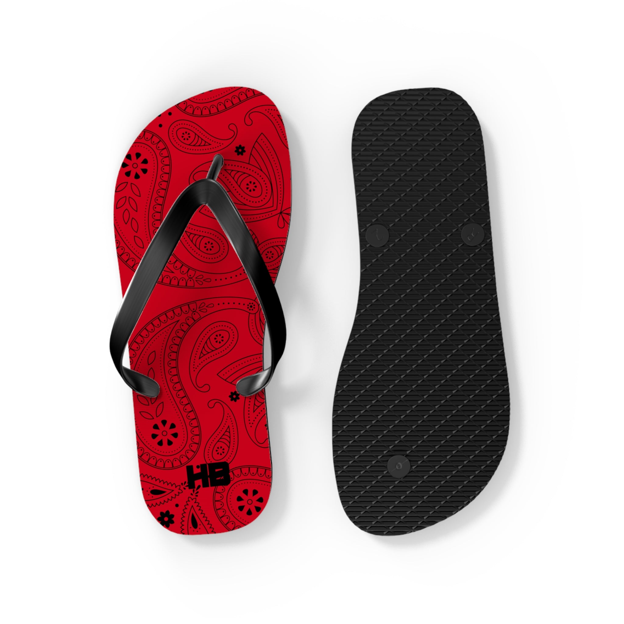 Red Hanky Flip Flops