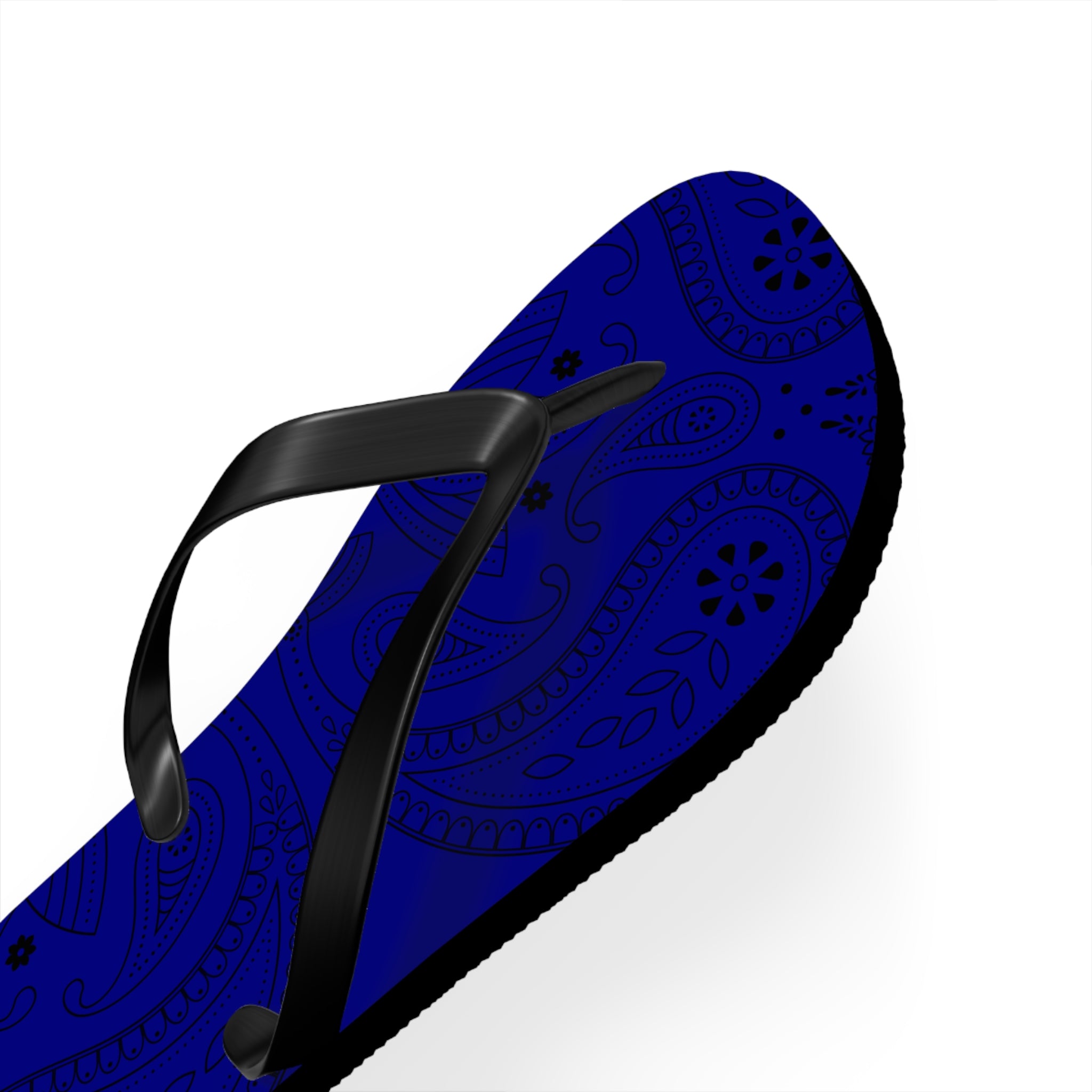 Navy Blue Hanky Flip Flops