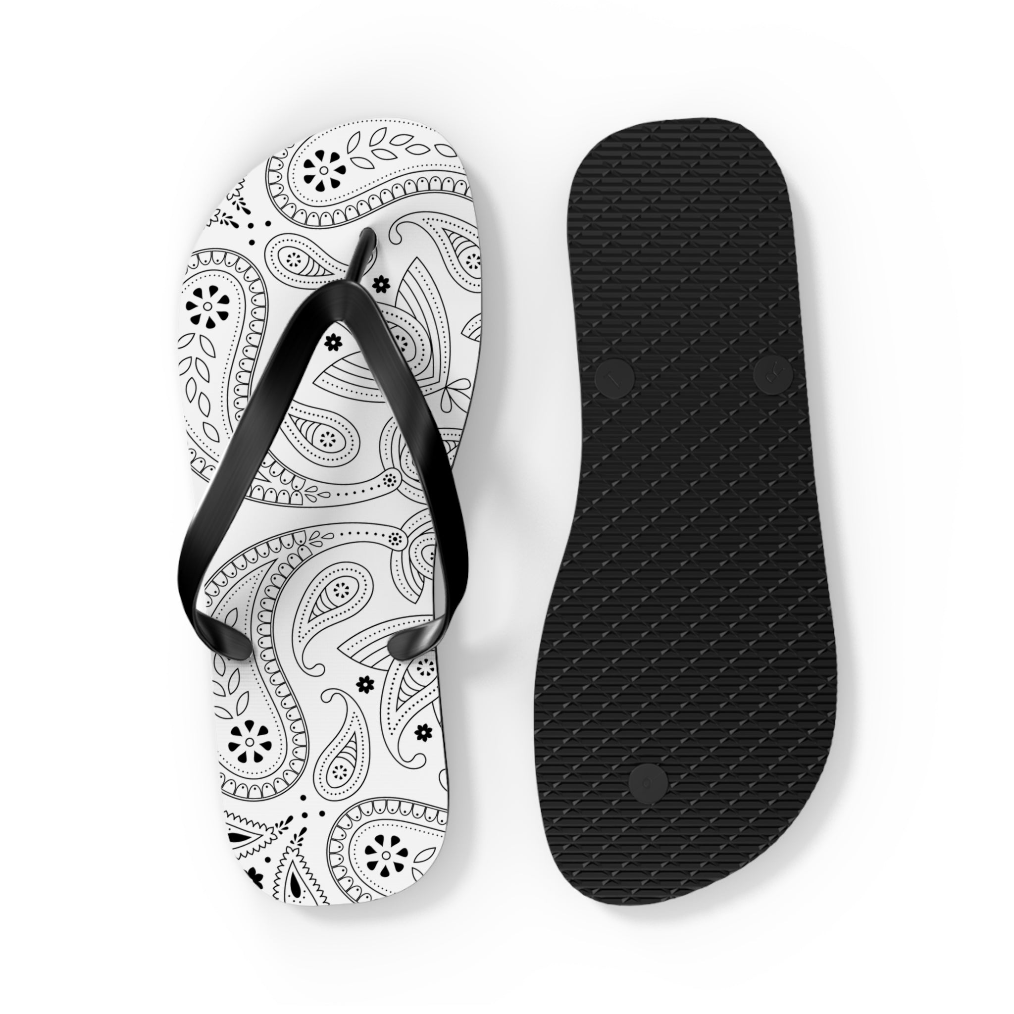 White Hanky Flip Flops