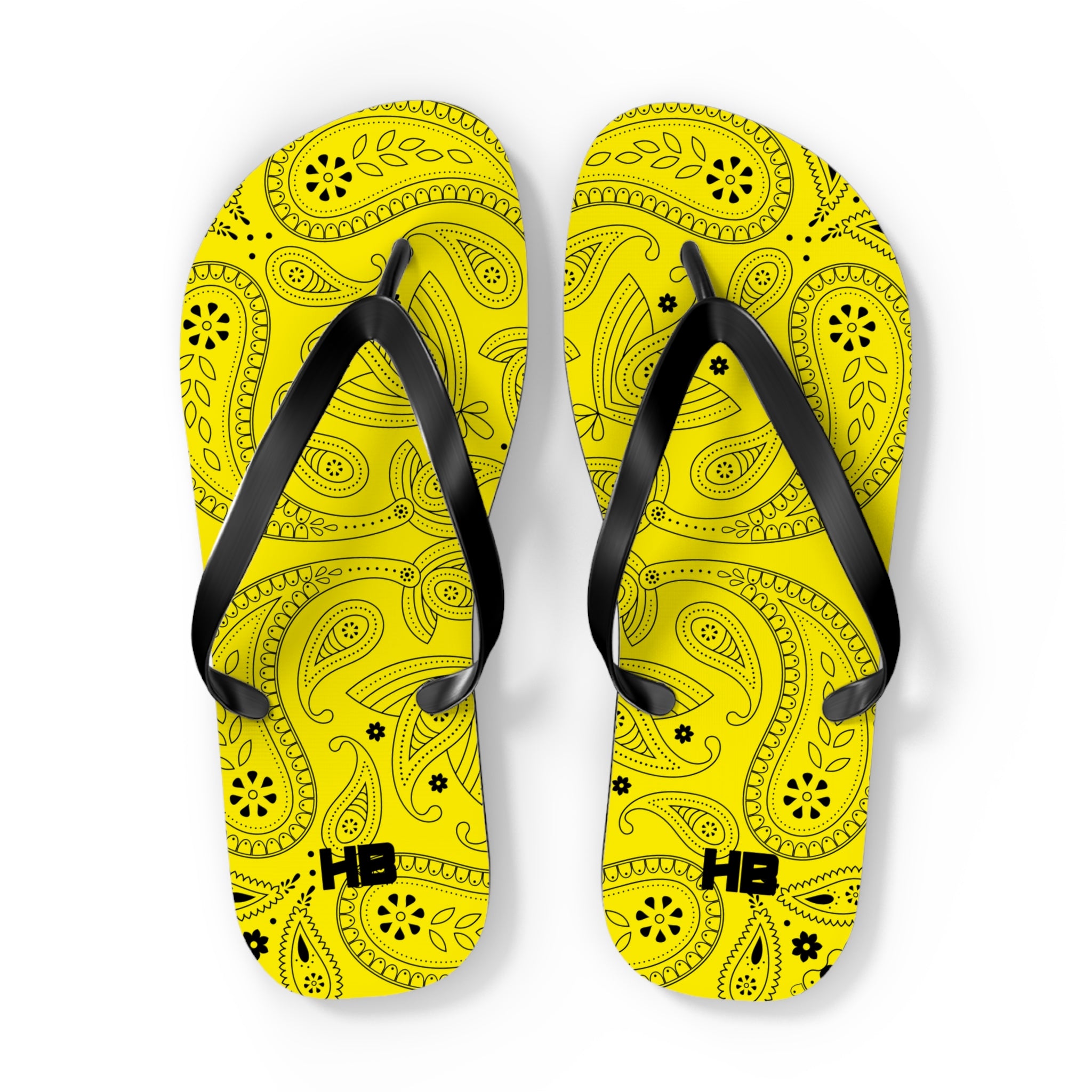 Yellow Hanky Flip Flops