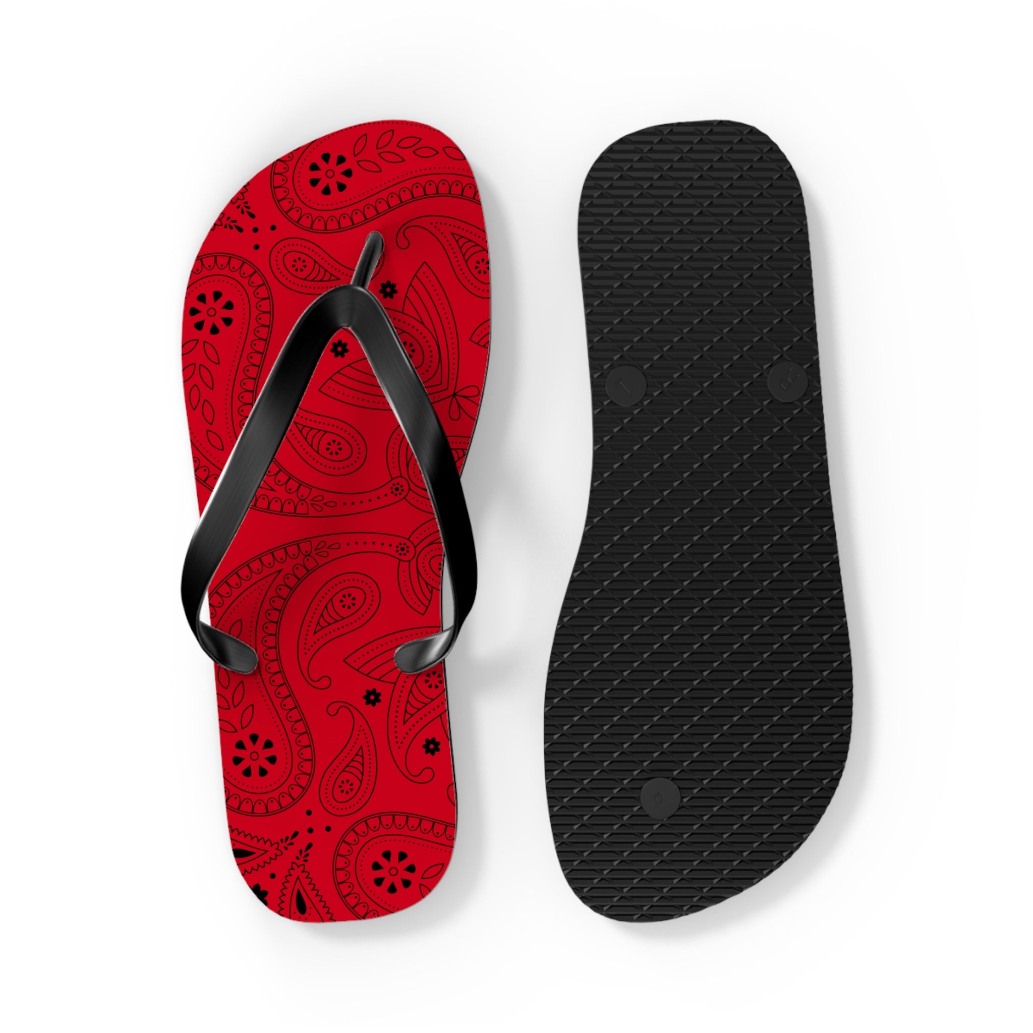Red Hanky Flip Flops