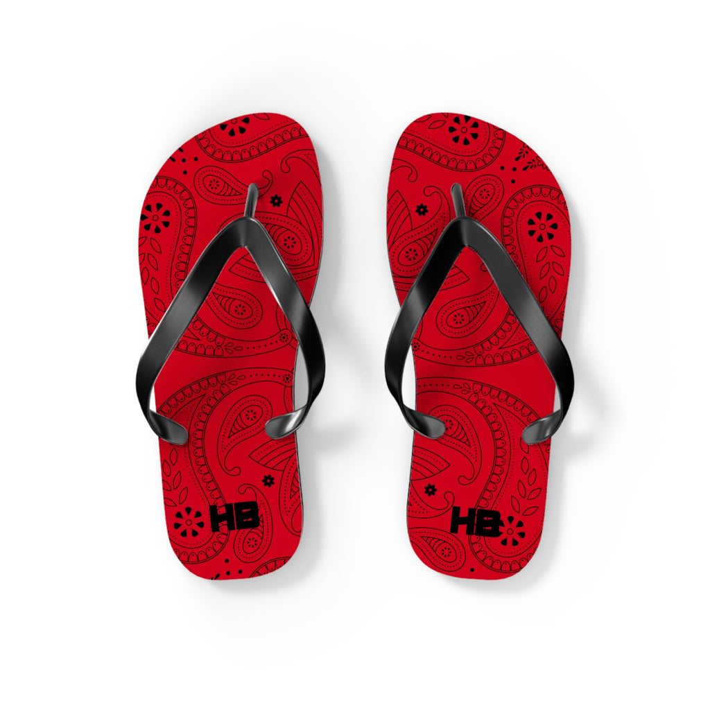 Red Hanky Flip Flops