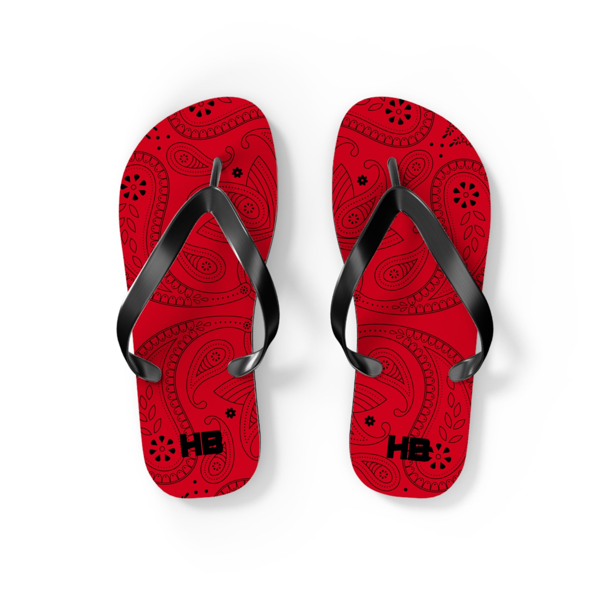 Red Hanky Flip Flops