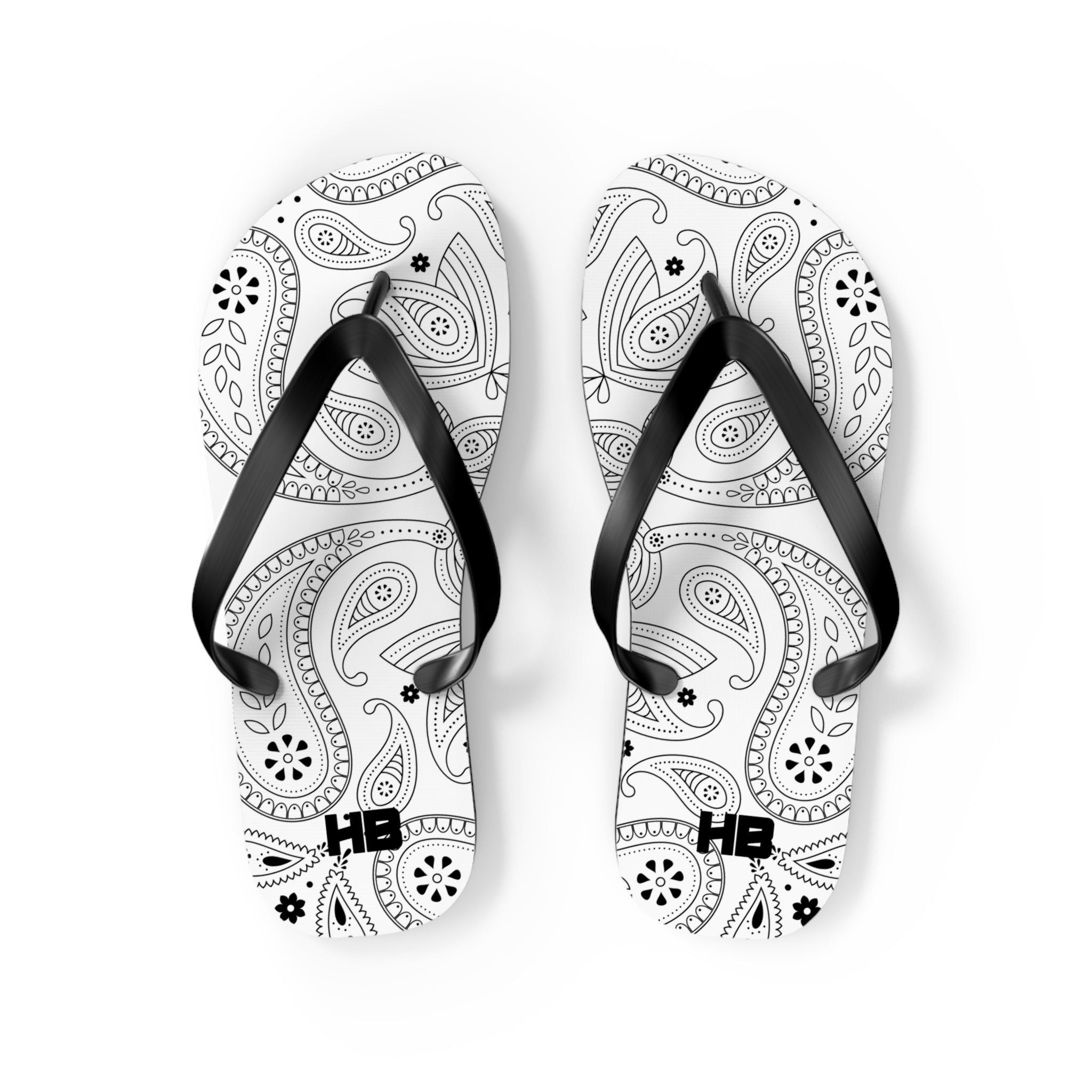 White Hanky Flip Flops