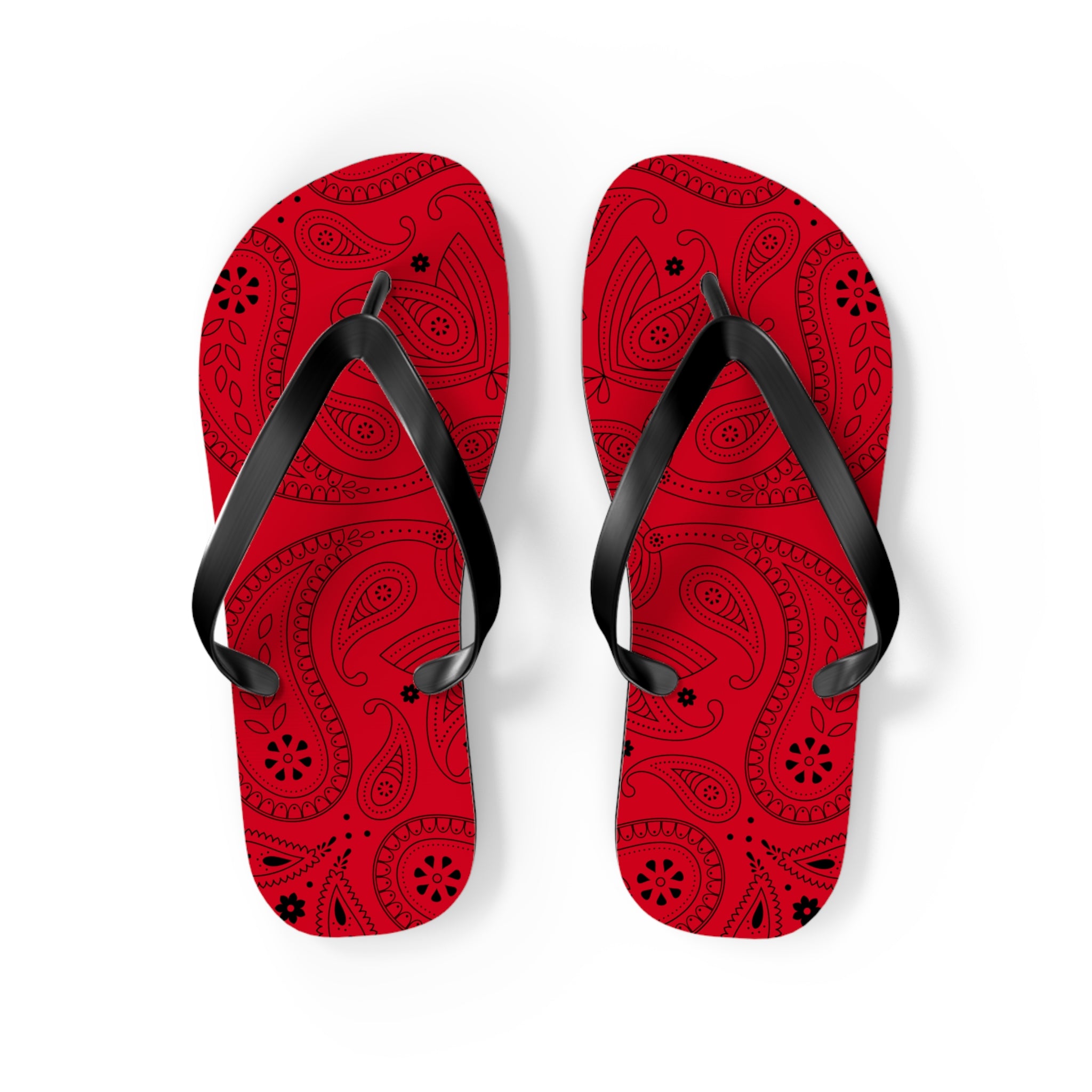 Red Hanky Flip Flops