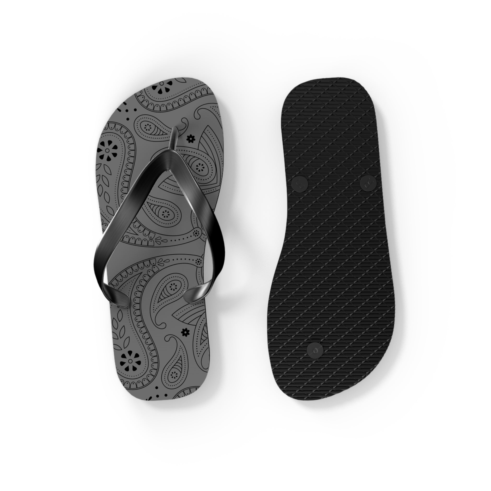 Grey Hanky Flip Flops