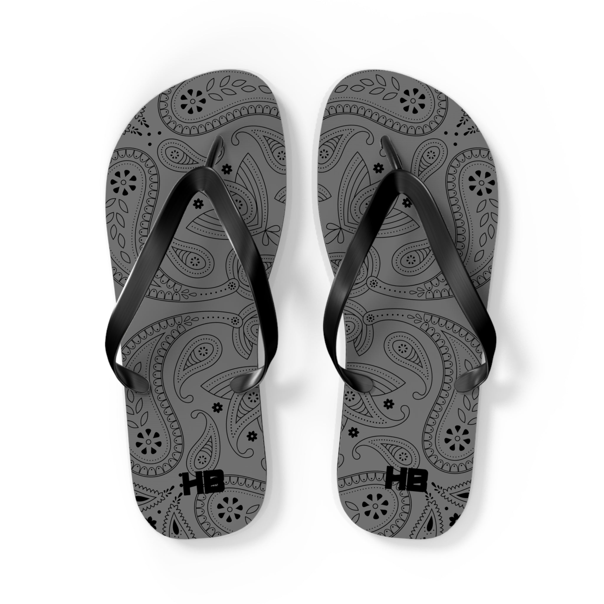 Grey Hanky Flip Flops