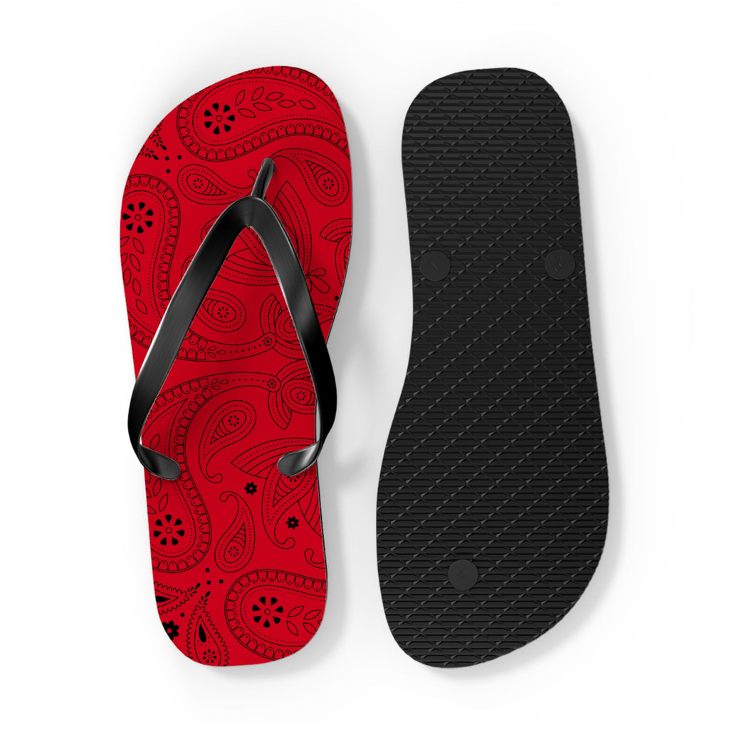 Red Hanky Flip Flops