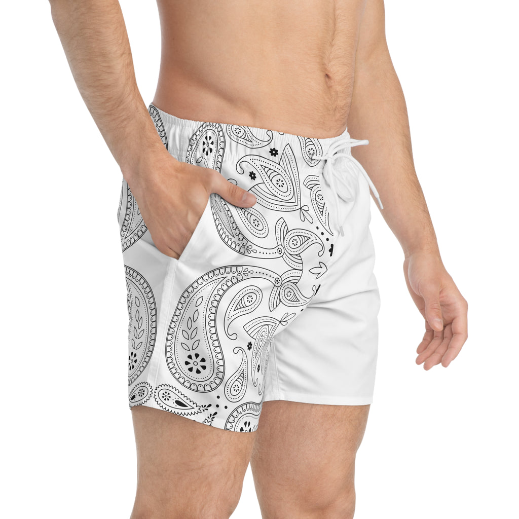 White Hanky Code Swim Trunks (Top)