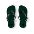 Dark Green Hanky Flip Flops