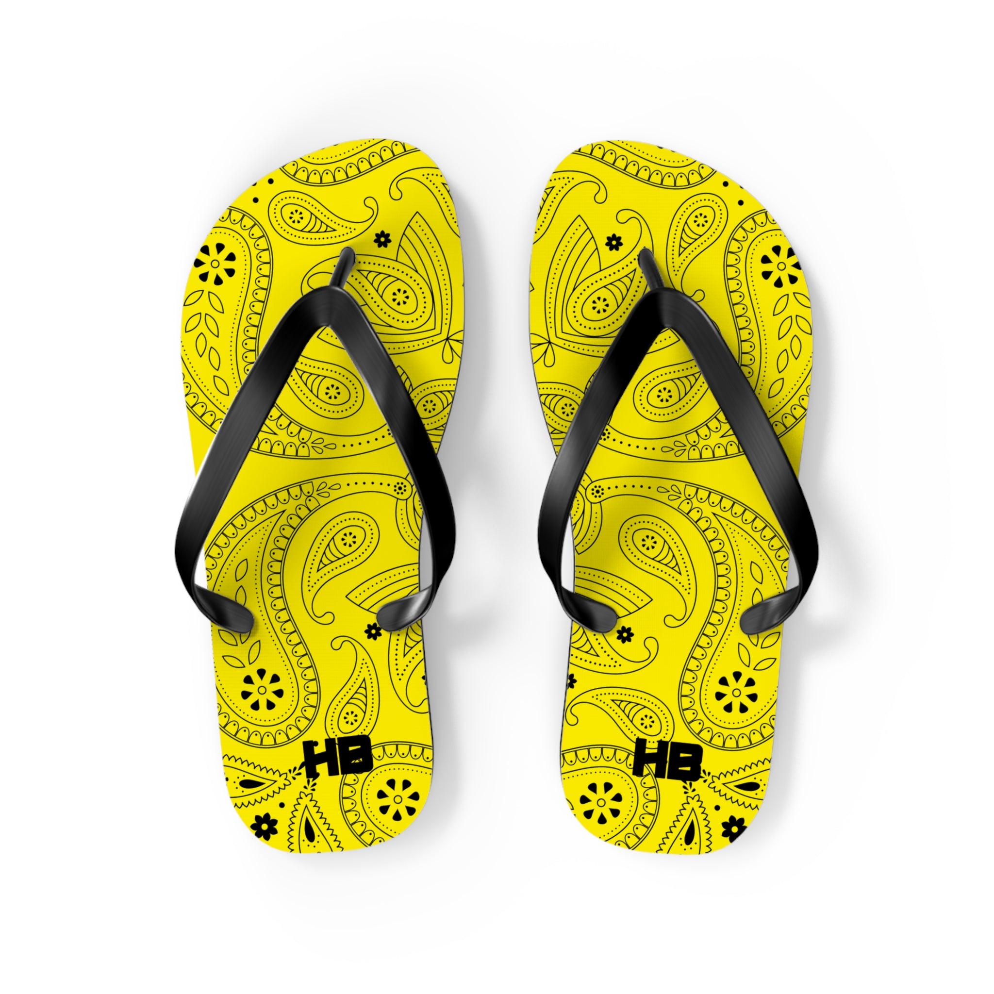 Yellow Hanky Flip Flops