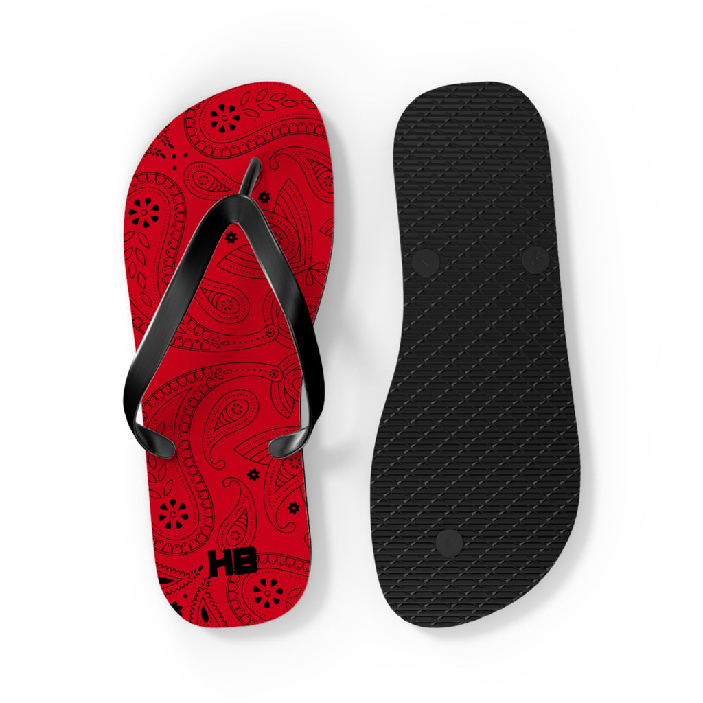 Red Hanky Flip Flops