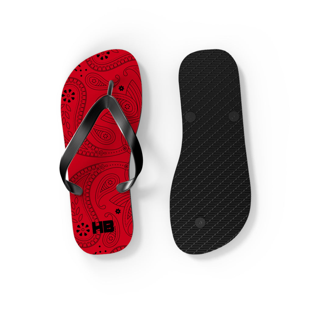 Red Hanky Flip Flops