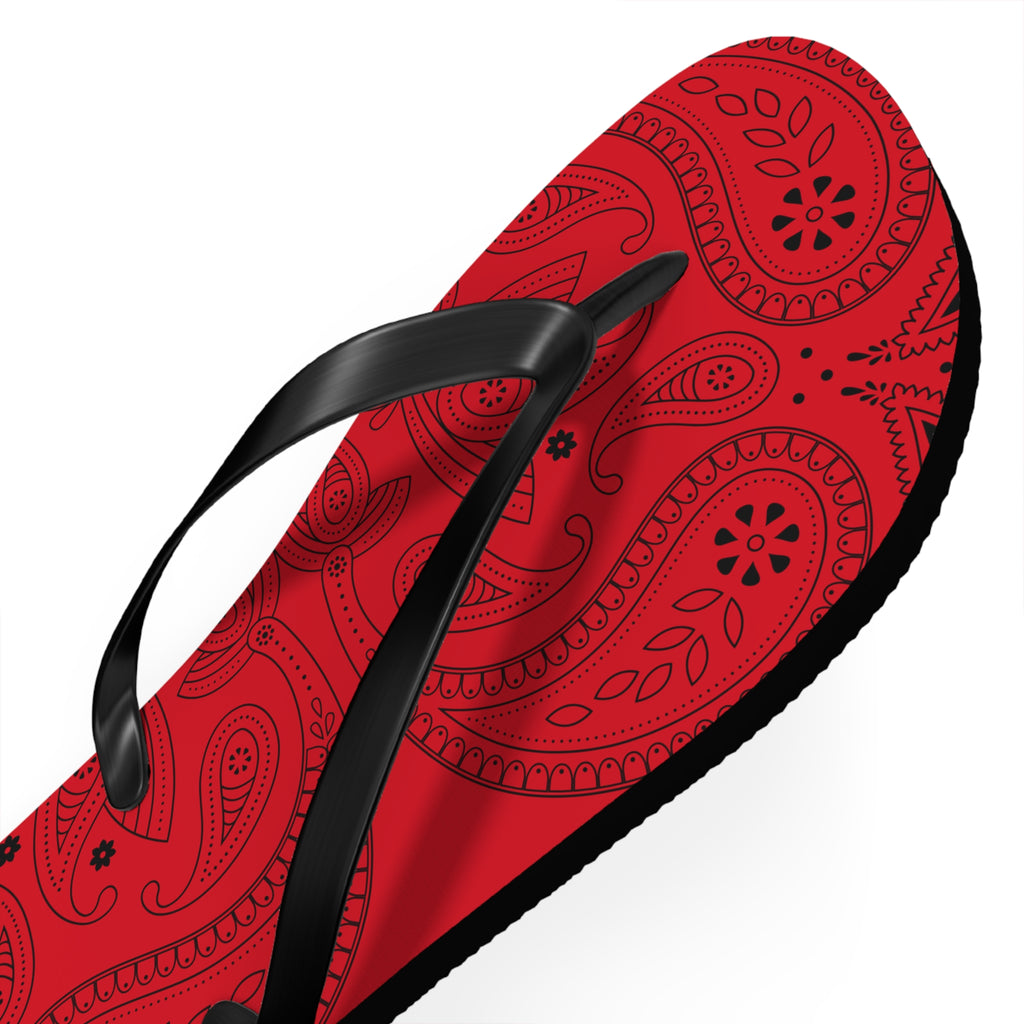 Red Hanky Flip Flops