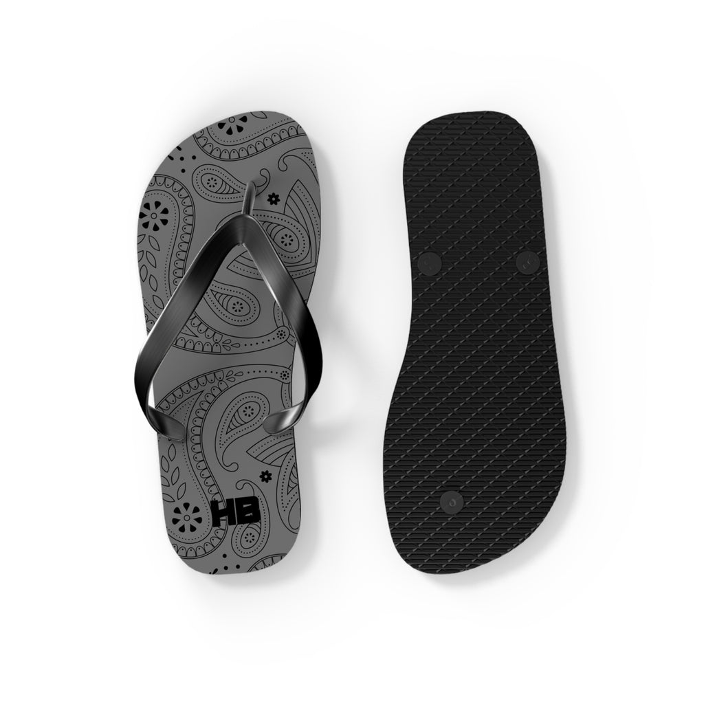 Grey Hanky Flip Flops