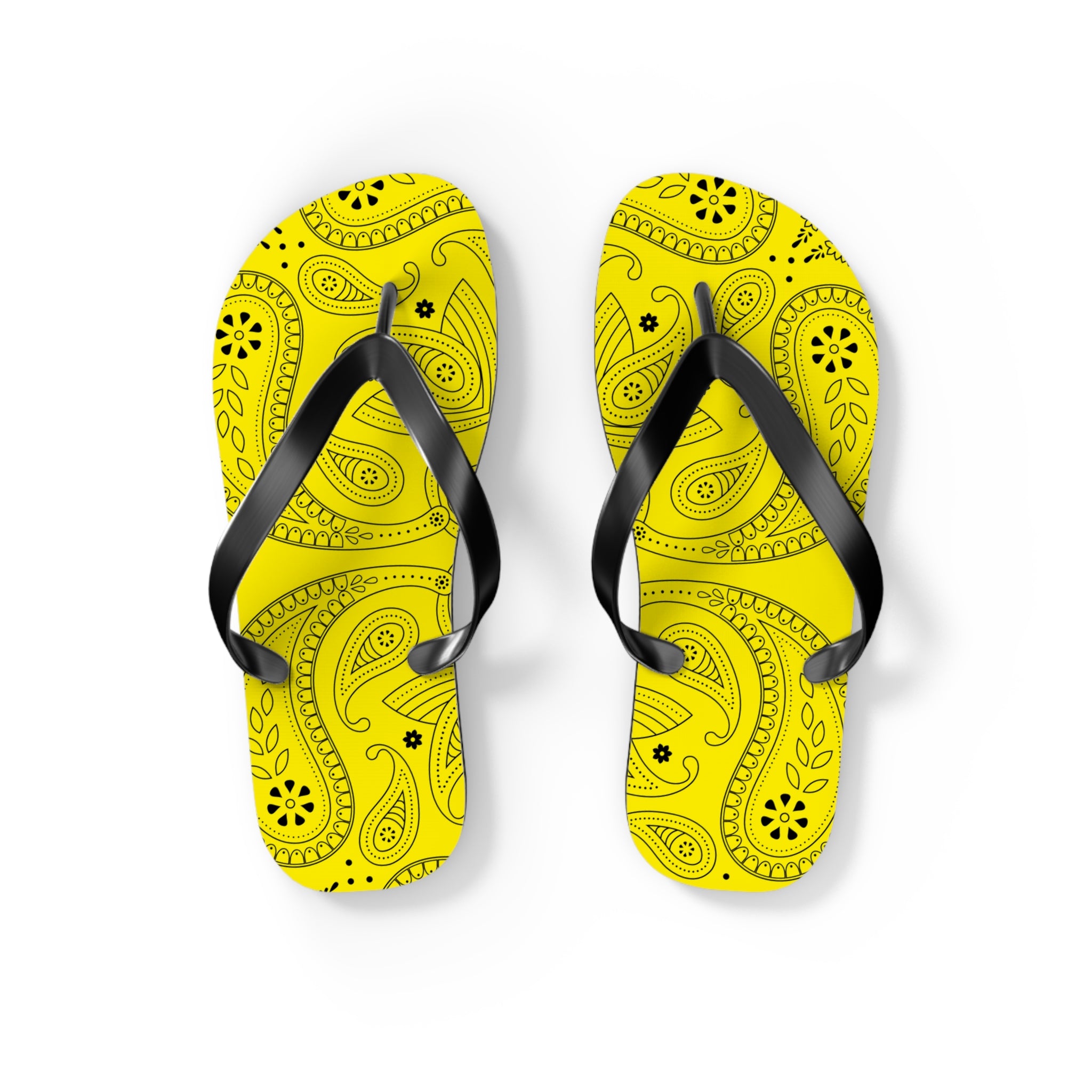 Yellow Hanky Flip Flops