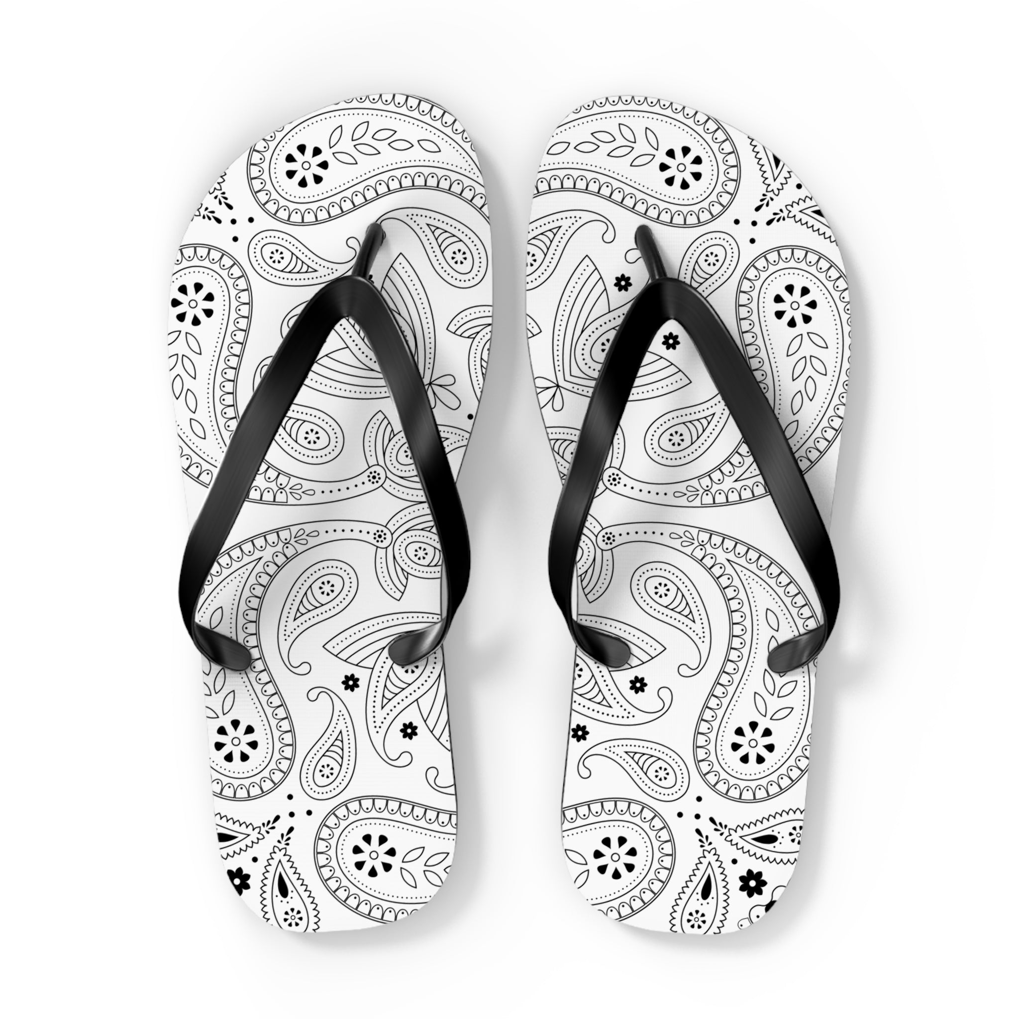 White Hanky Flip Flops