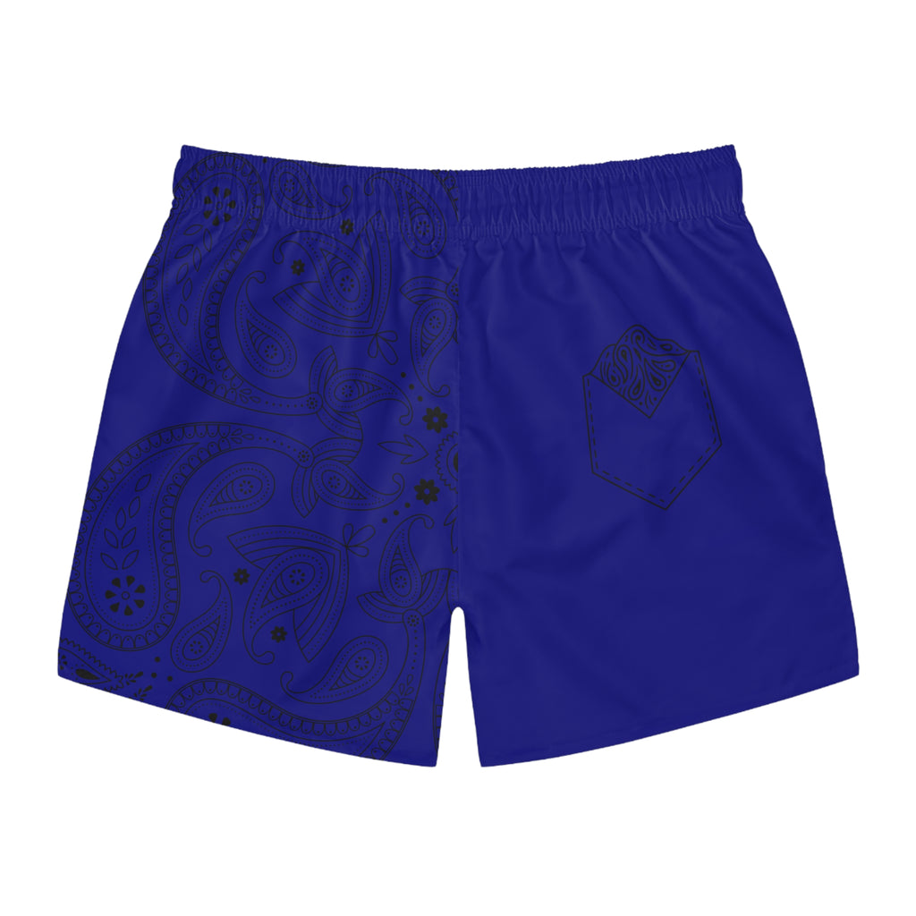 Dark Blue Hanky Code Swim Trunks (Bottom)