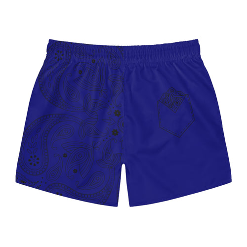Dark Blue Hanky Code Swim Trunks (Bottom)