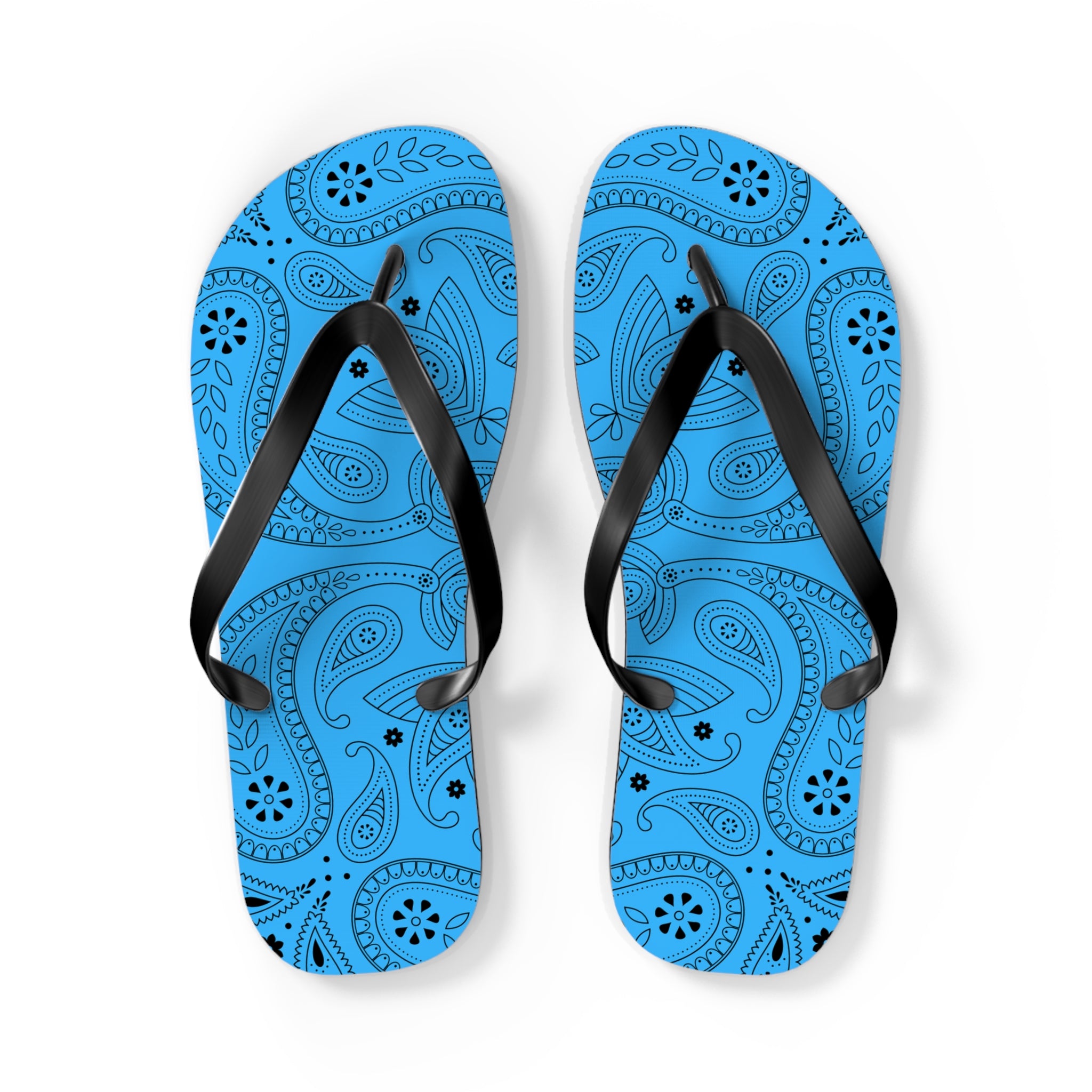 Light Blue Hanky Flip Flops