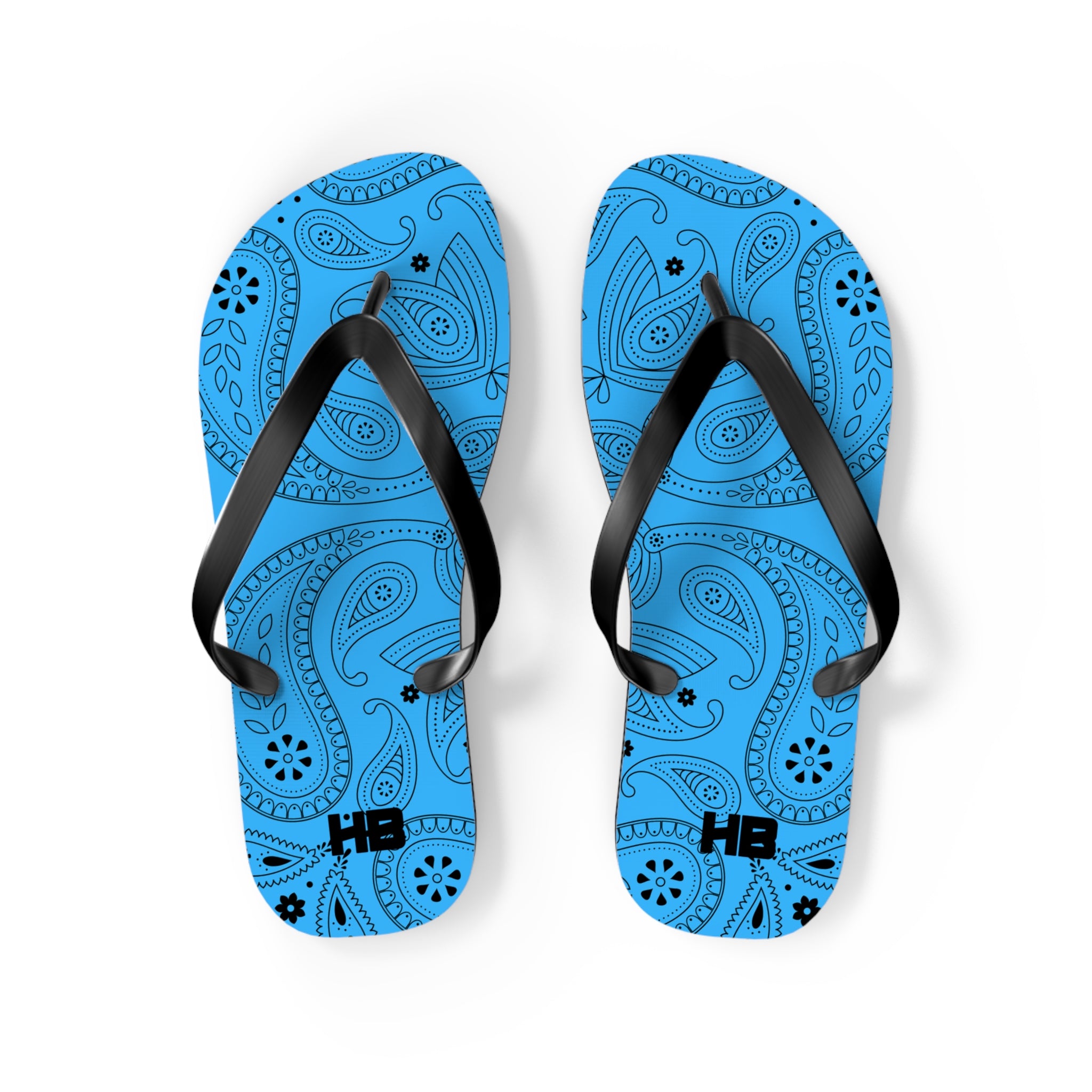 Light Blue Hanky Flip Flops