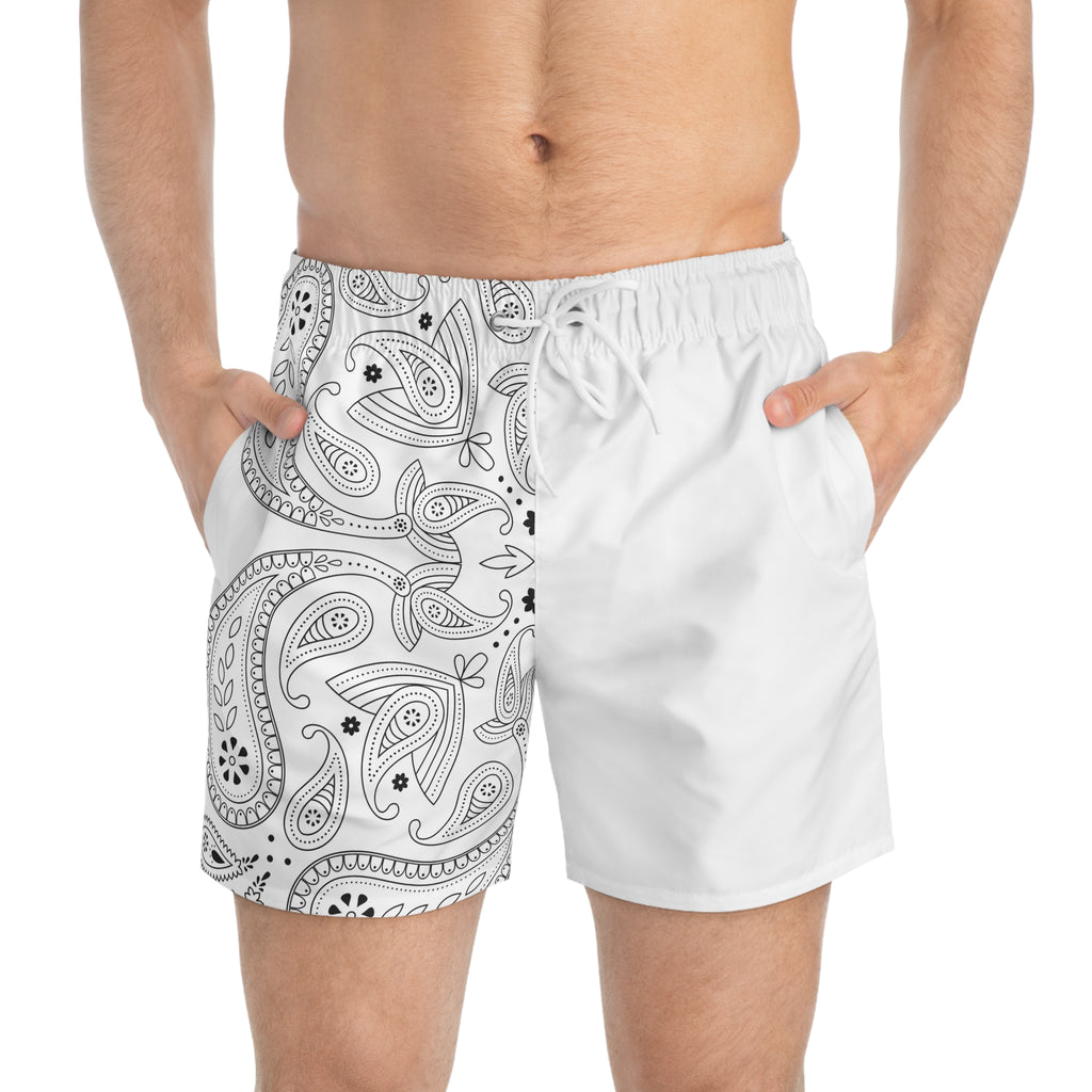 White Hanky Code Swim Trunks (Top)