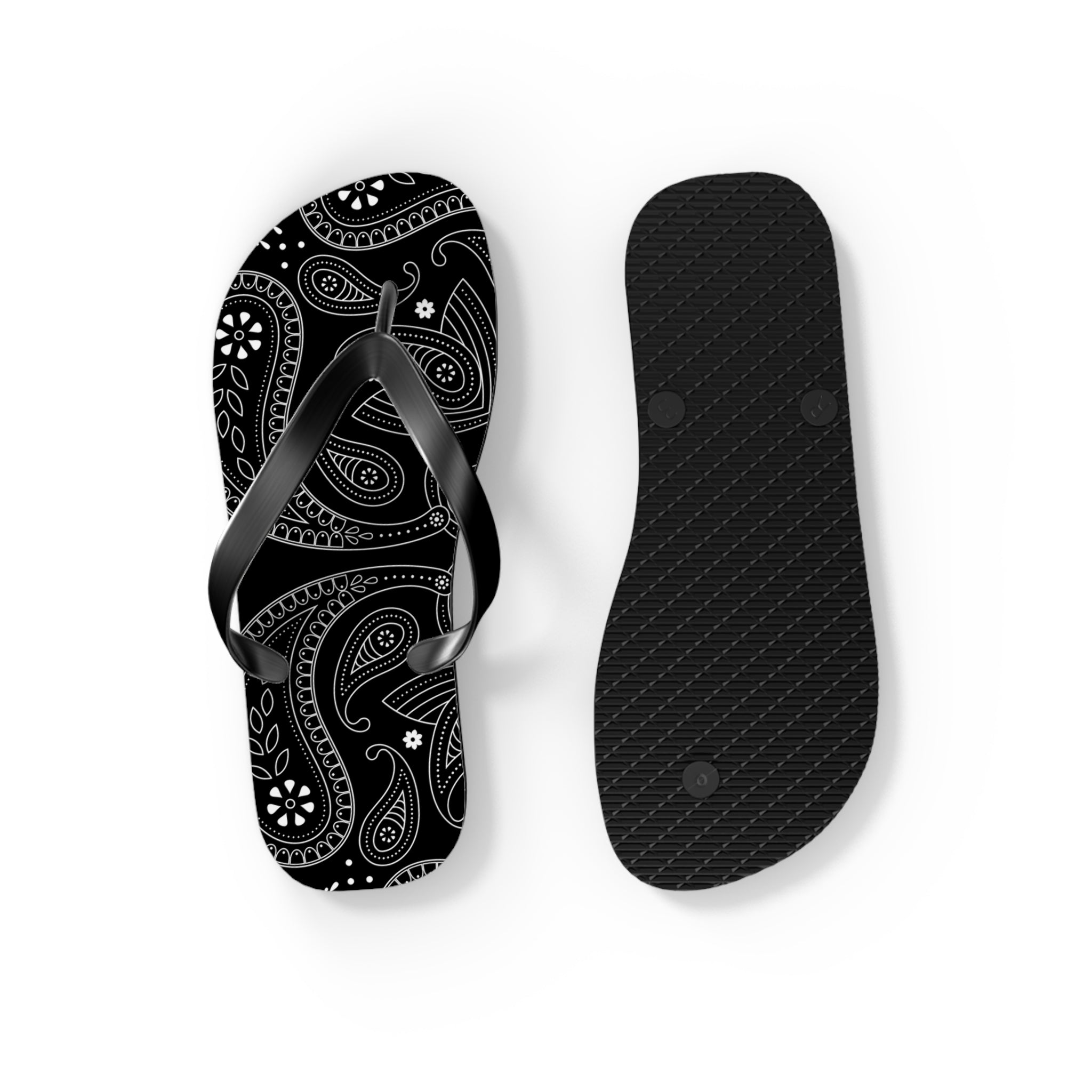 Black Hanky Flip Flops
