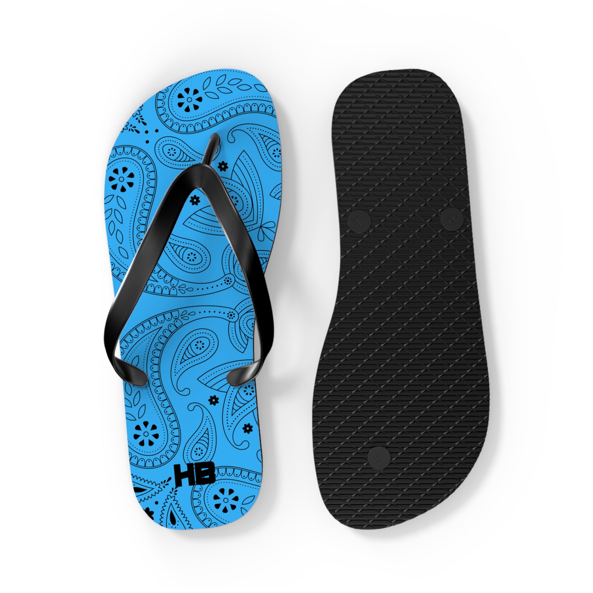 Light Blue Hanky Flip Flops