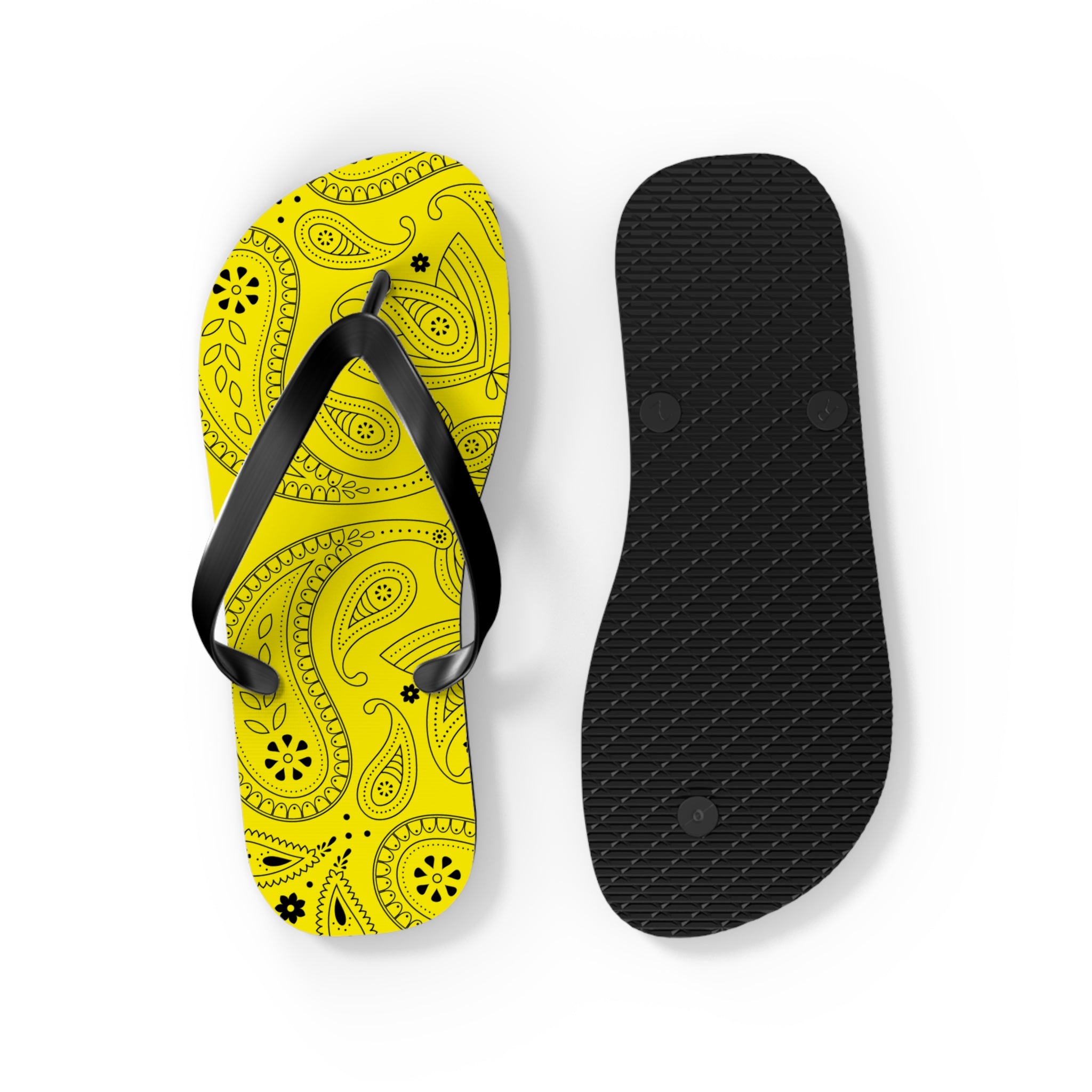 Yellow Hanky Flip Flops