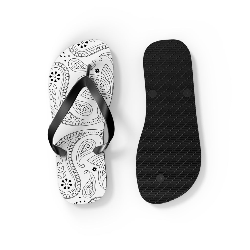 White Hanky Flip Flops