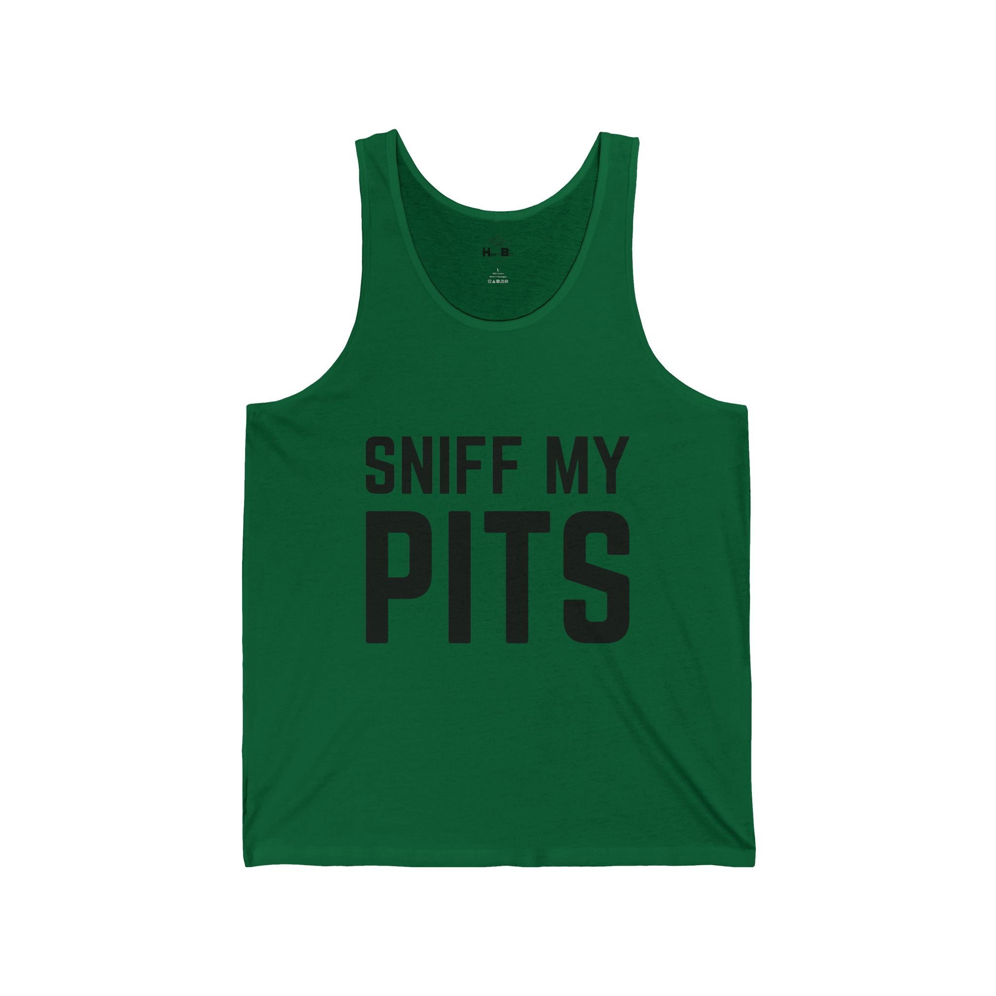 Sniff My Pits Tank Top — Funny Slogan Muscle Shirt for Bachelorette, Gag Gift & Party Wear
