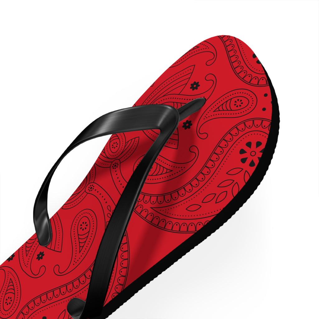 Red Hanky Flip Flops