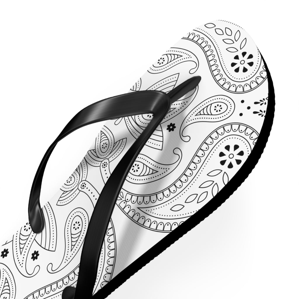 White Hanky Flip Flops
