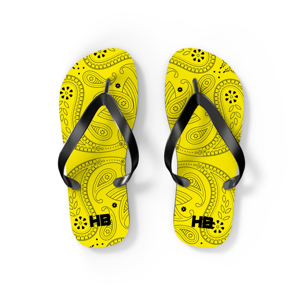 Yellow Hanky Flip Flops