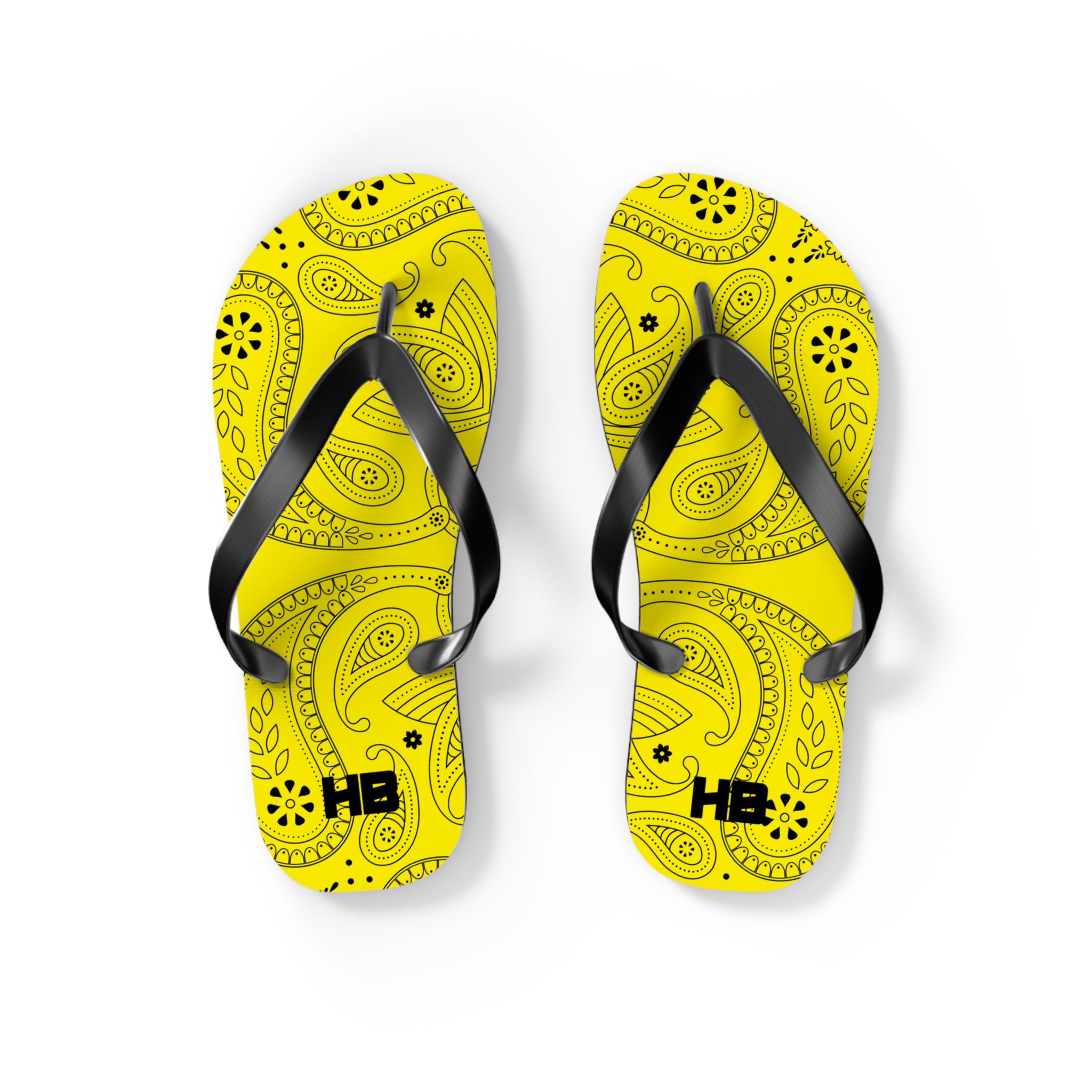 Yellow Hanky Flip Flops