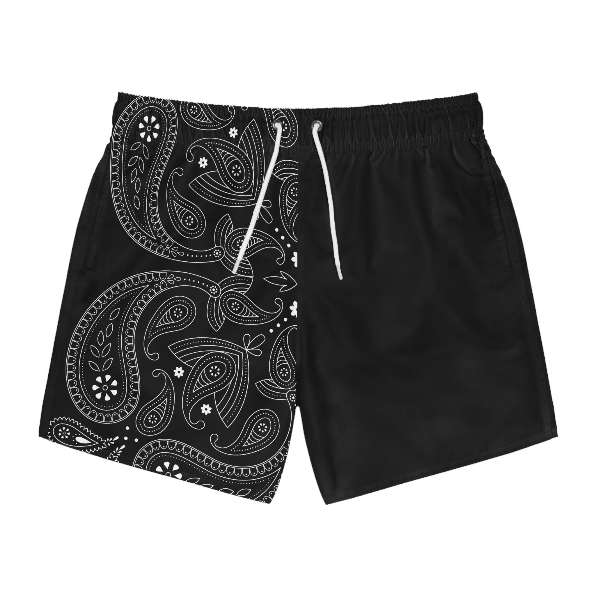 Black Hanky Code Swim Trunks (Top)