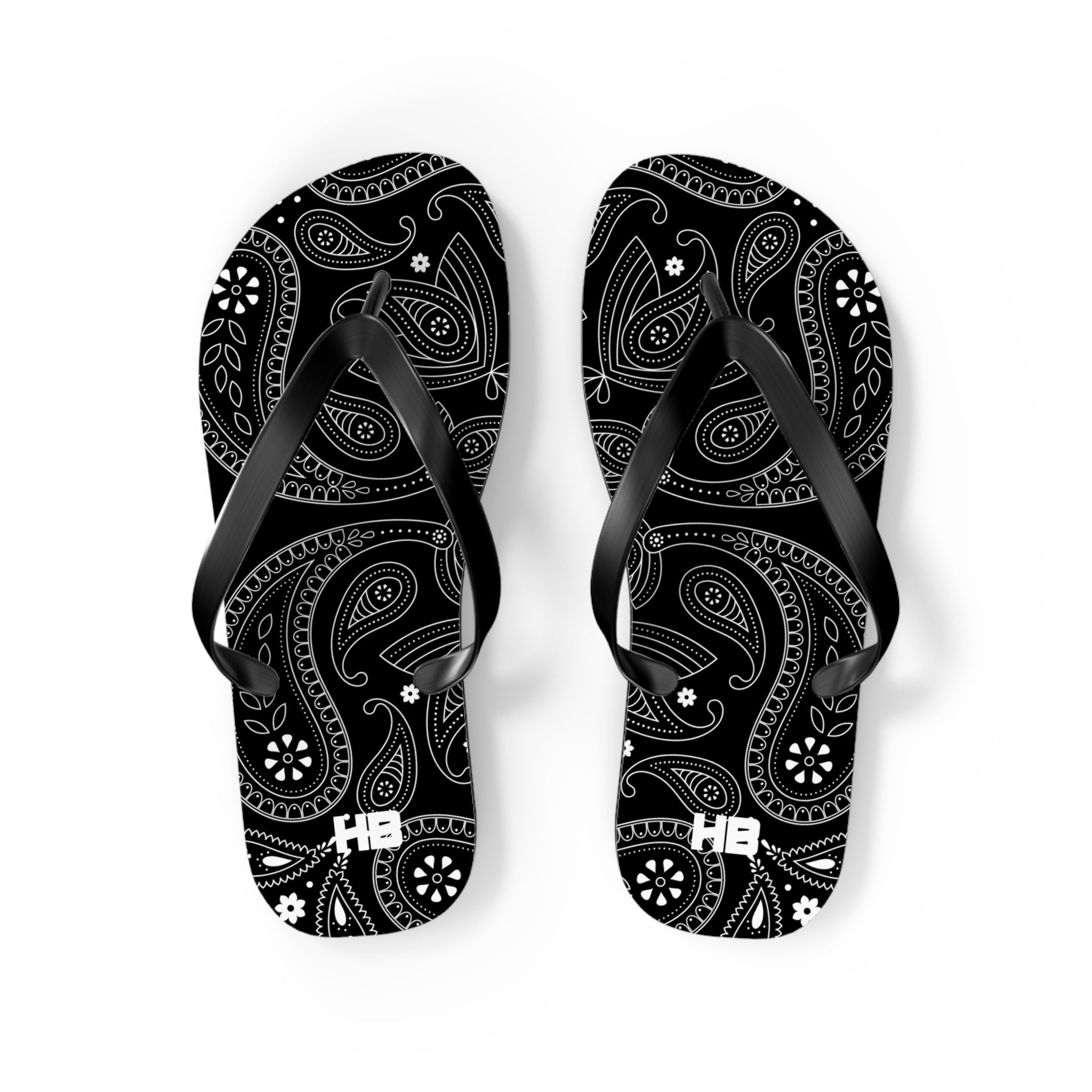 Black Hanky Flip Flops