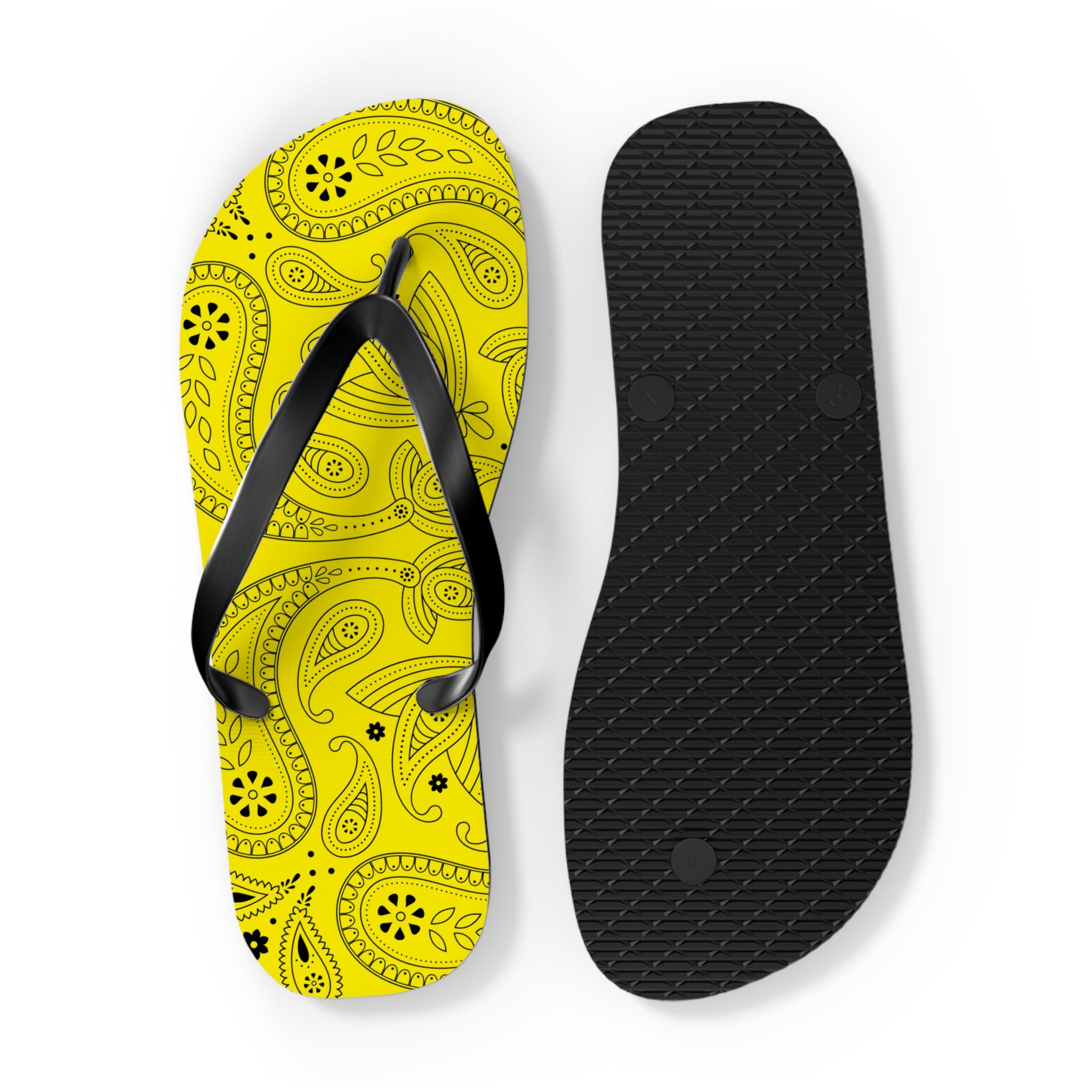 Yellow Hanky Flip Flops