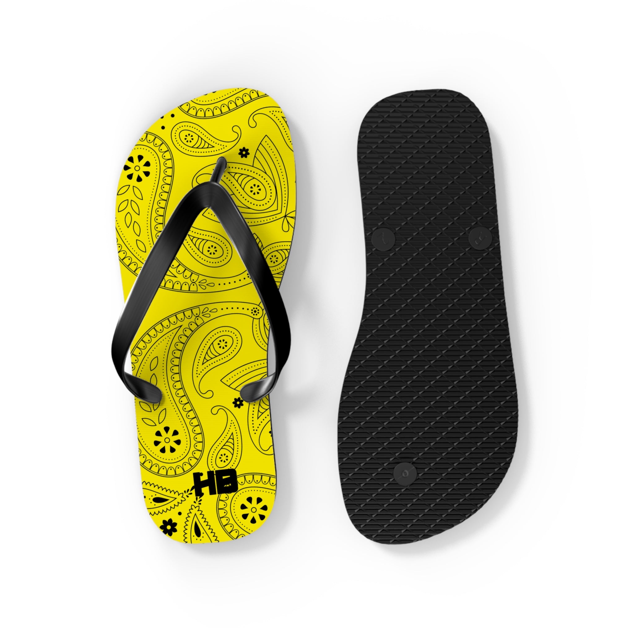 Yellow Hanky Flip Flops